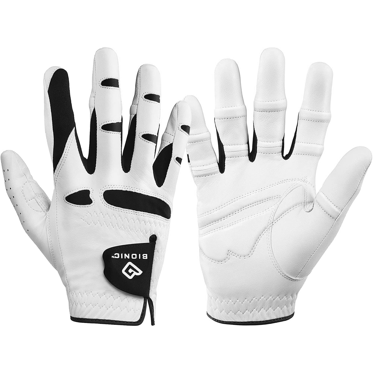 Bionic Men's StableGrip Natural Fit Right Hand Golf Glove - White/Black - Forza Sports