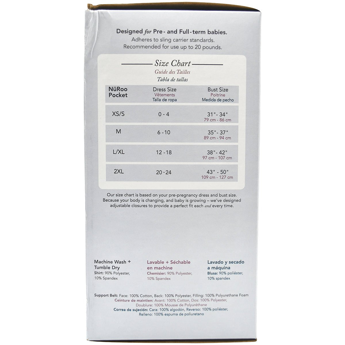 NuRoo Pocket Multi - functional Babywearing Short Sleeve Shirt - Forza Sports