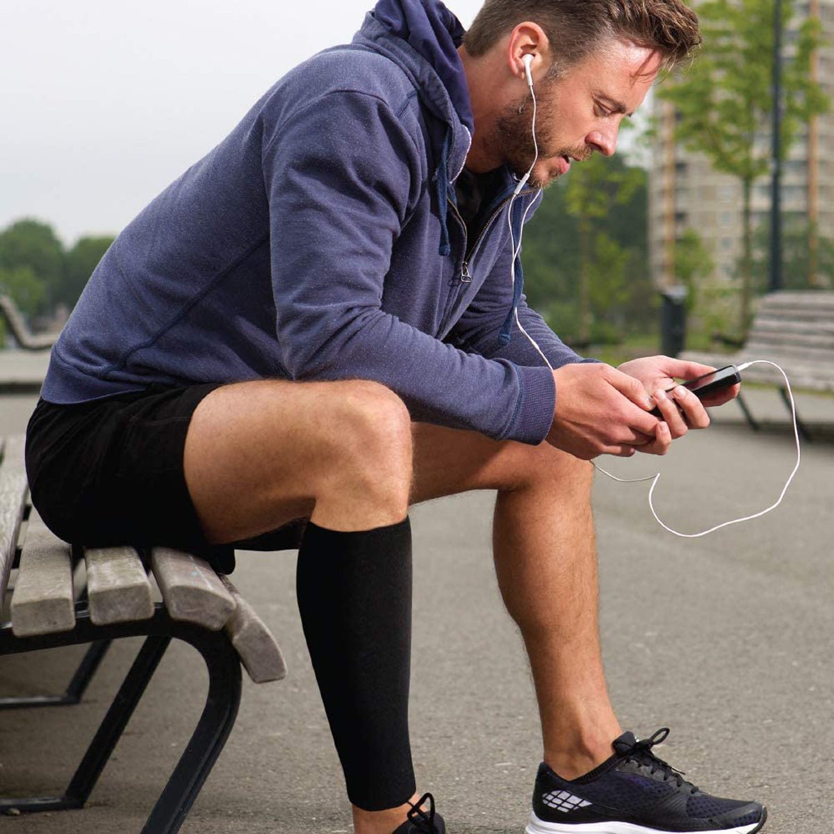 Brownmed IMAK Compression Shin Sleeve - Black - Forza Sports