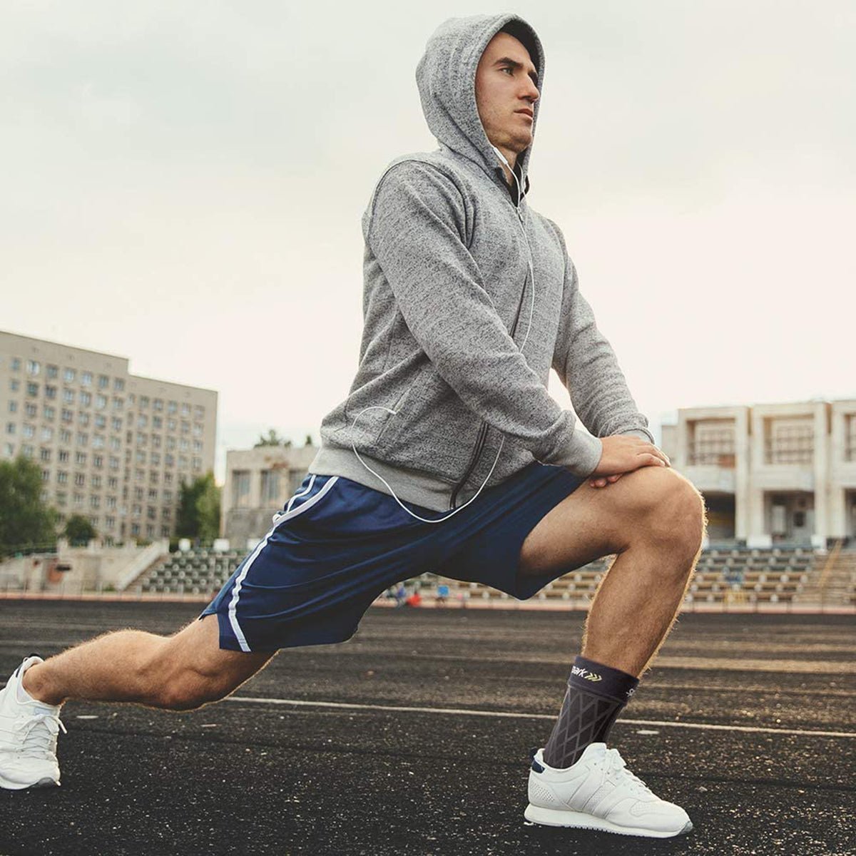 Spark Kinetic Ankle Sleeve - Compression Support with Embedded Kinesiology Tape - Forza Sports