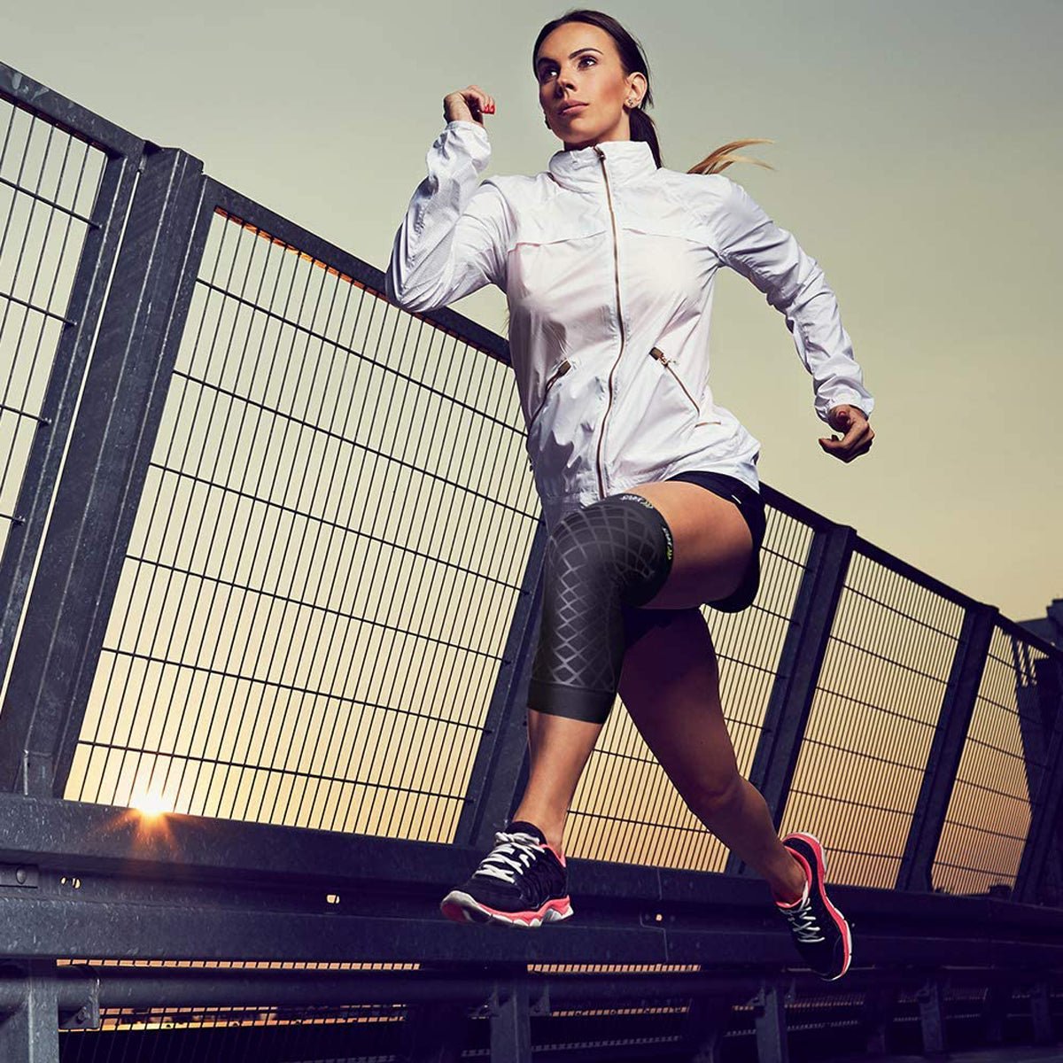 Spark Kinetic Knee Sleeve - Compression Support with Embedded Kinesiology Tape - Forza Sports