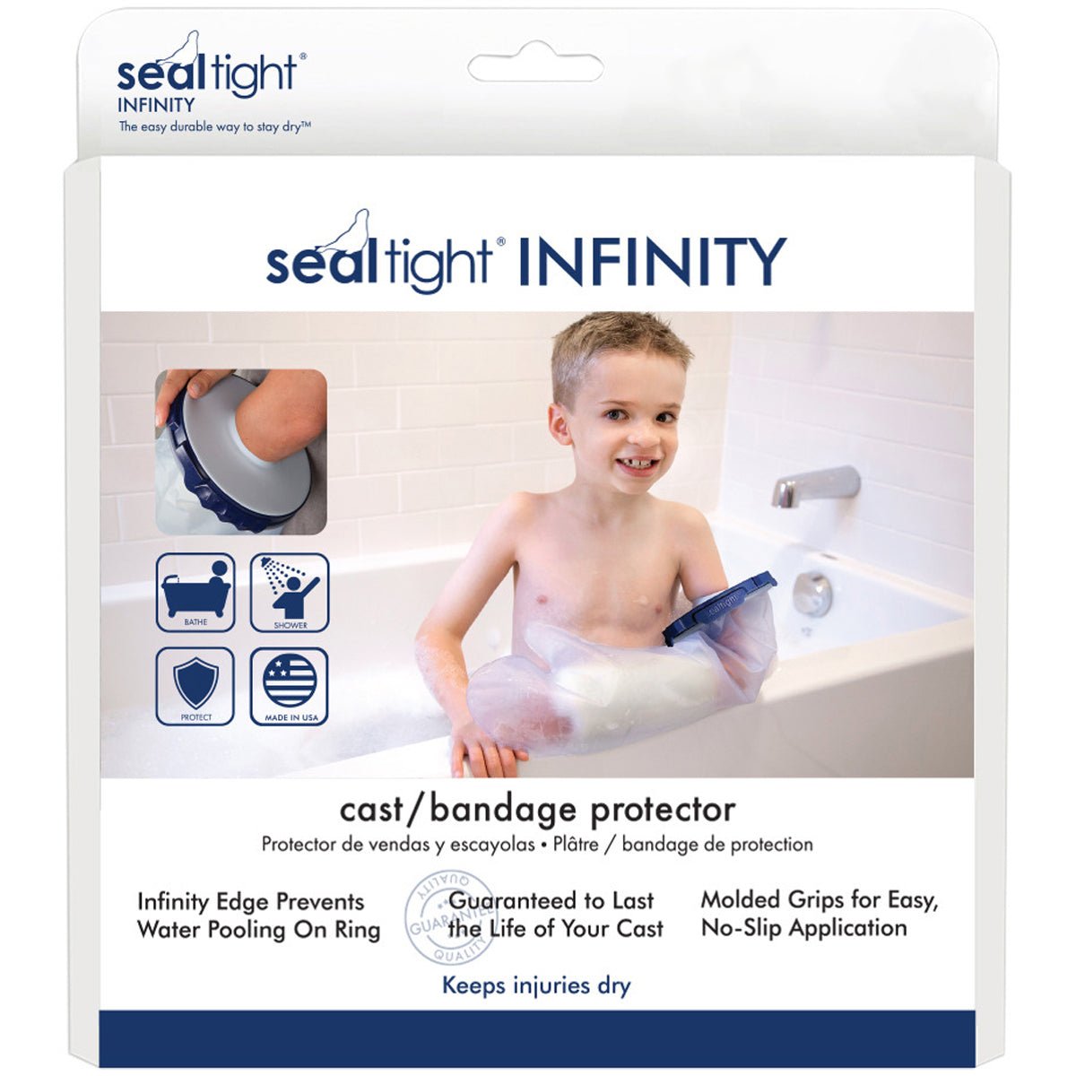 Seal - Tight Infinity Pediatric Waterproof Arm Cast and Bandage Protector for Kids - Forza Sports