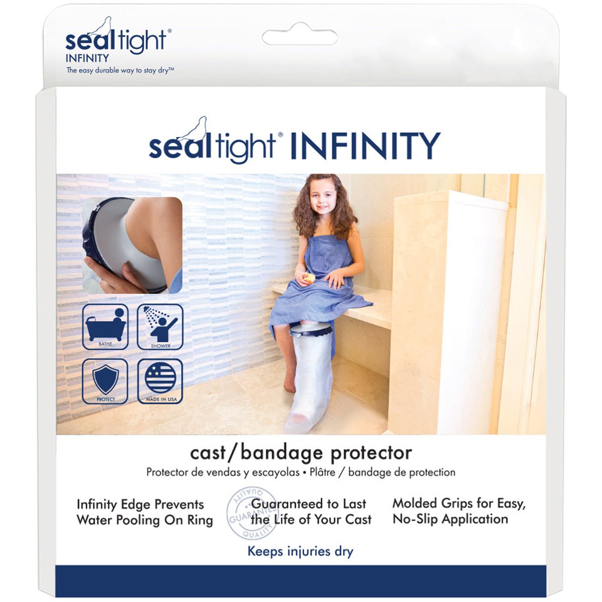 Seal - Tight Infinity Pediatric Waterproof Leg Cast and Bandage Protector for Kids - Forza Sports