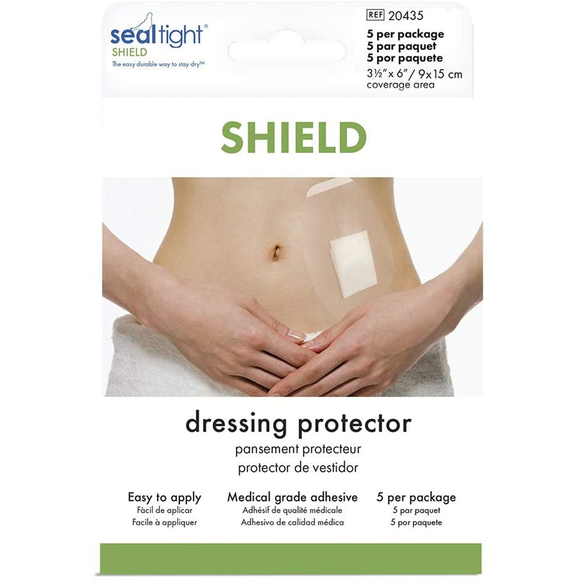 Brownmed Seal Tight Shield Disposable Shower Patches - 5" x 8" - Clear - Forza Sports
