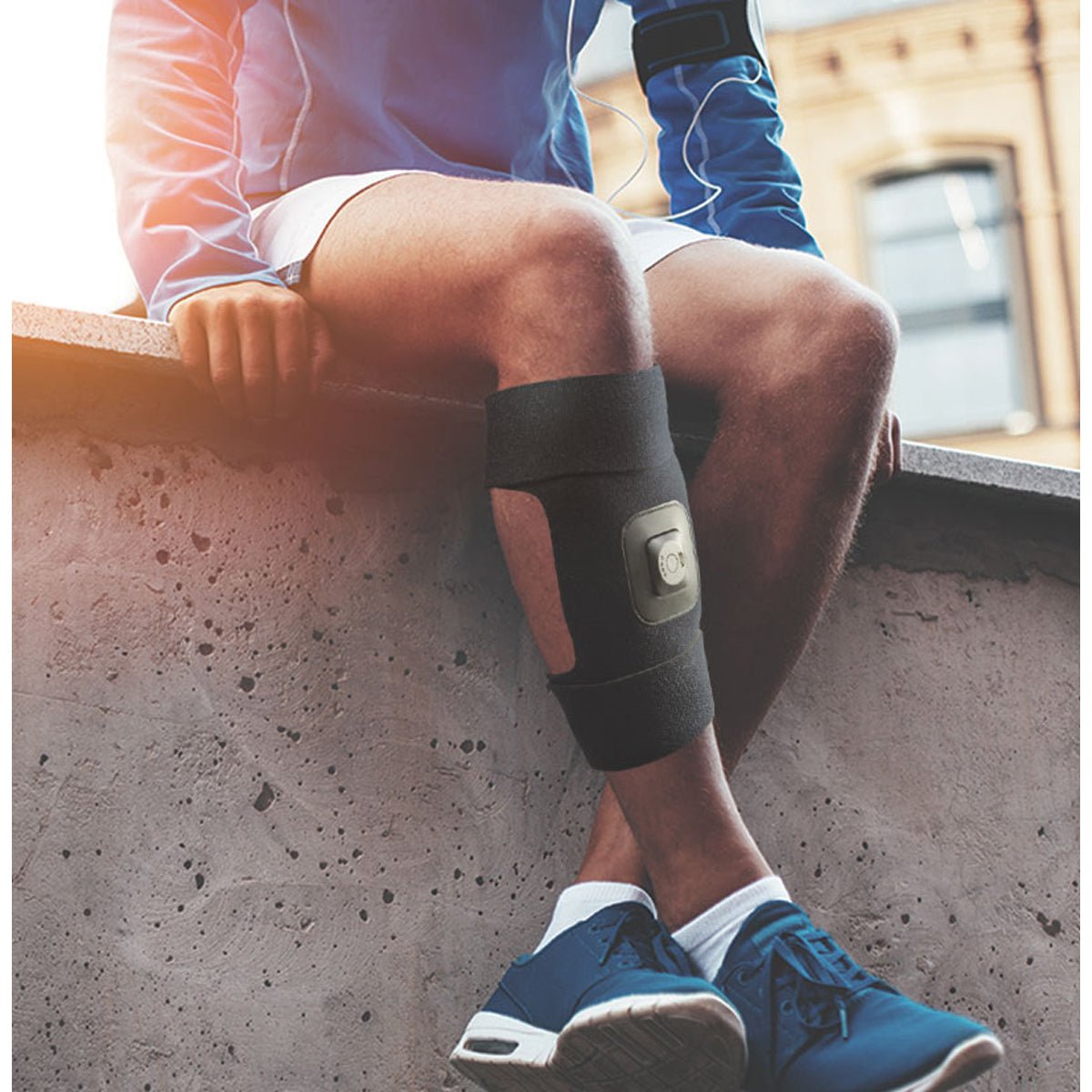 Intellinetix Vibrating Calf & Shin Universal Therapy Wrap, Helps w/ shin splints - Forza Sports