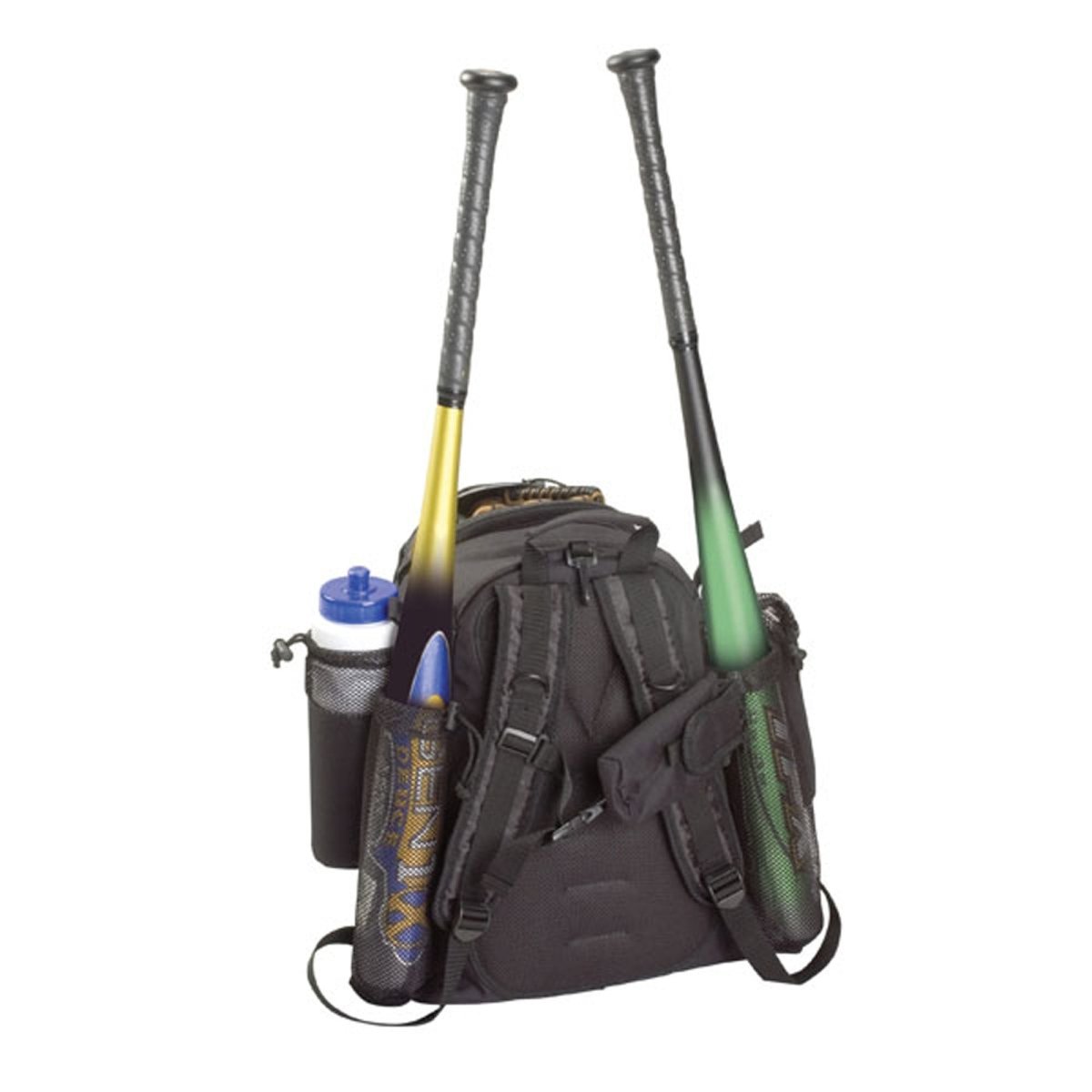 Champion Sports Baseball Backpack - Black - 17"H x 14"W x 10"D - Forza Sports