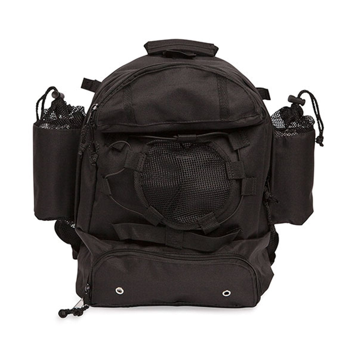 Champion Sports Baseball Backpack - Black - 17"H x 14"W x 10"D - Forza Sports