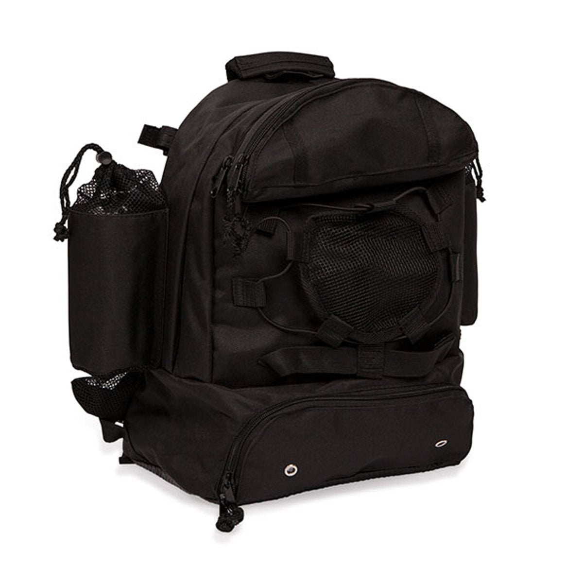 Champion Sports Baseball Backpack - Black - 17"H x 14"W x 10"D - Forza Sports