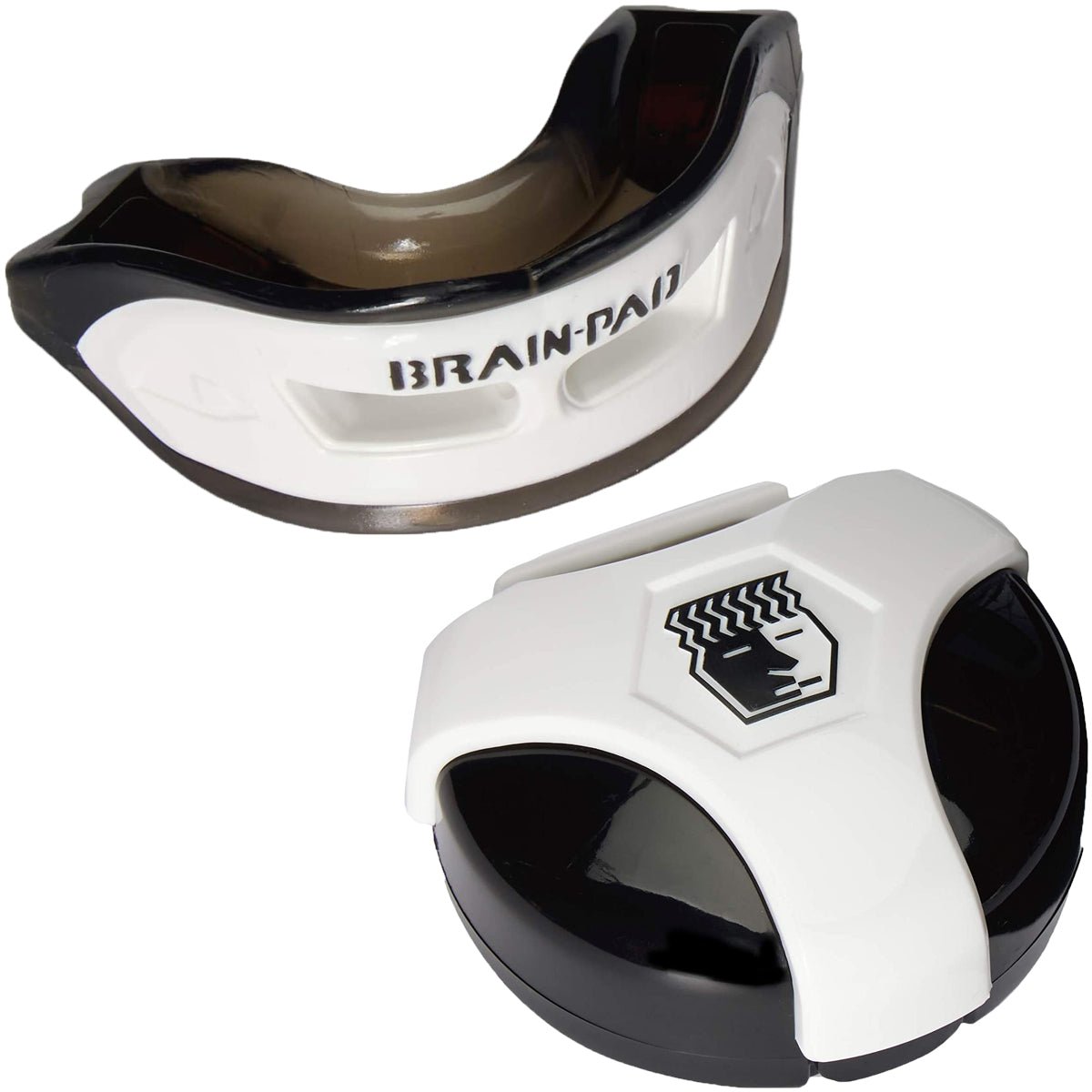 Brain Pad 3XS Professional Mouthguard with Case - Black/White - Forza Sports