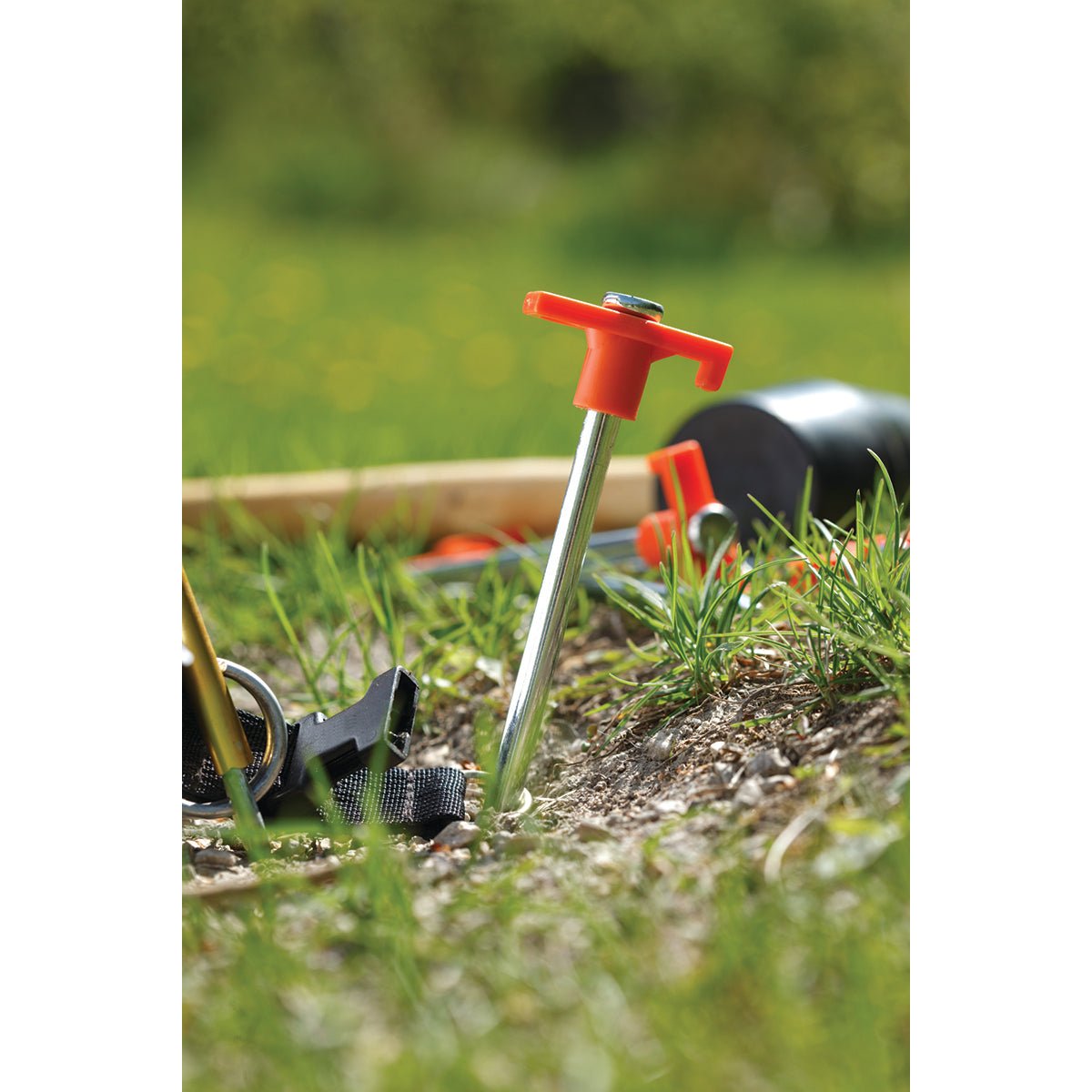 Coghlan's 10" Heavy Duty Nail Pegs (4 Pack), Plated Steel Stake, Ideal for Tents - Forza Sports