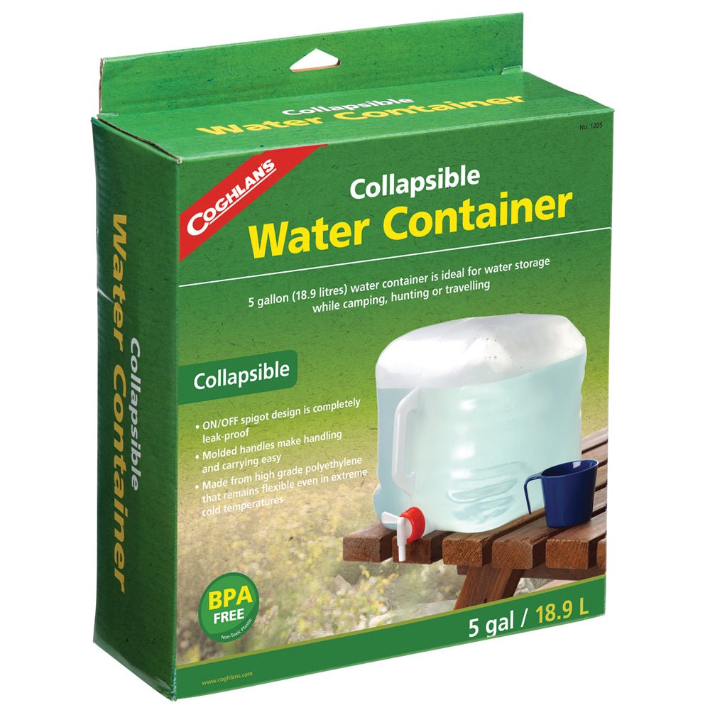 Coghlan's Collapsible Water Container, 5 Gallon Emergency Camping Storage - Forza Sports