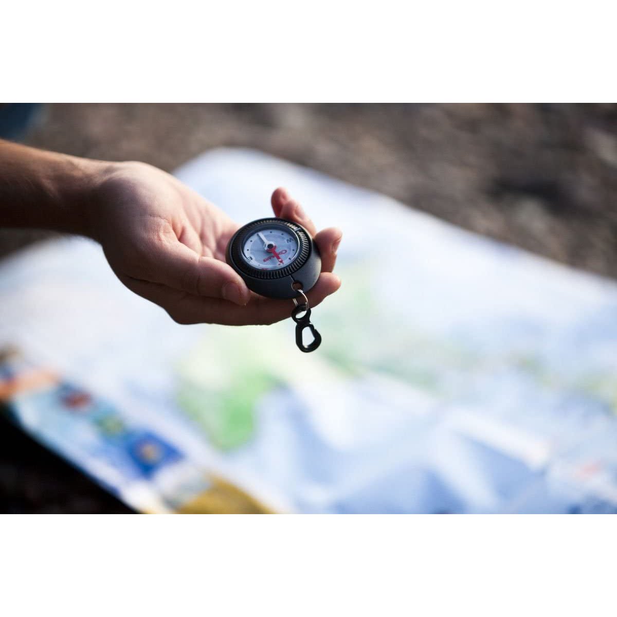 Coghlan's Trail Compass w/ Attached Clip, Liquid Filled for Backpackers Hiking - Forza Sports