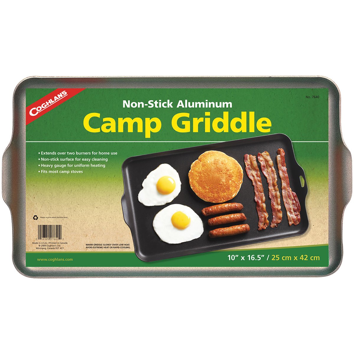 Coghlan's Non-Stick Aluminum Camp Griddle, Covers 2 Burners, Stoves Kitchen Fire - Forza Sports