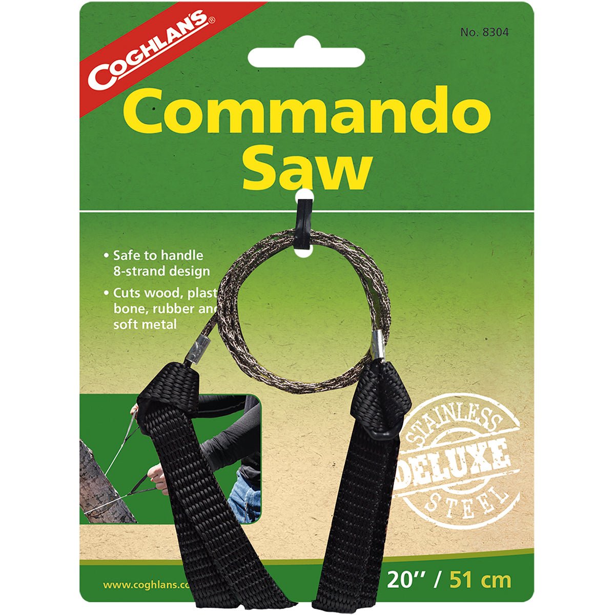 Coghlan's Commando Saw, 20" Wire Cutting Surface, Cuts Wood and Other Material - Forza Sports