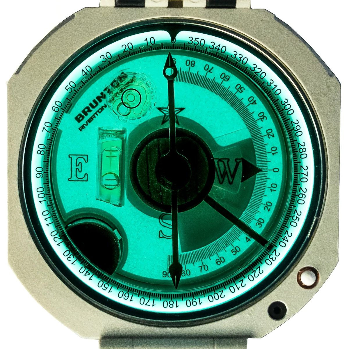 Brunton Miner's D - Light Glow In The Dark Transit Compass - Forza Sports