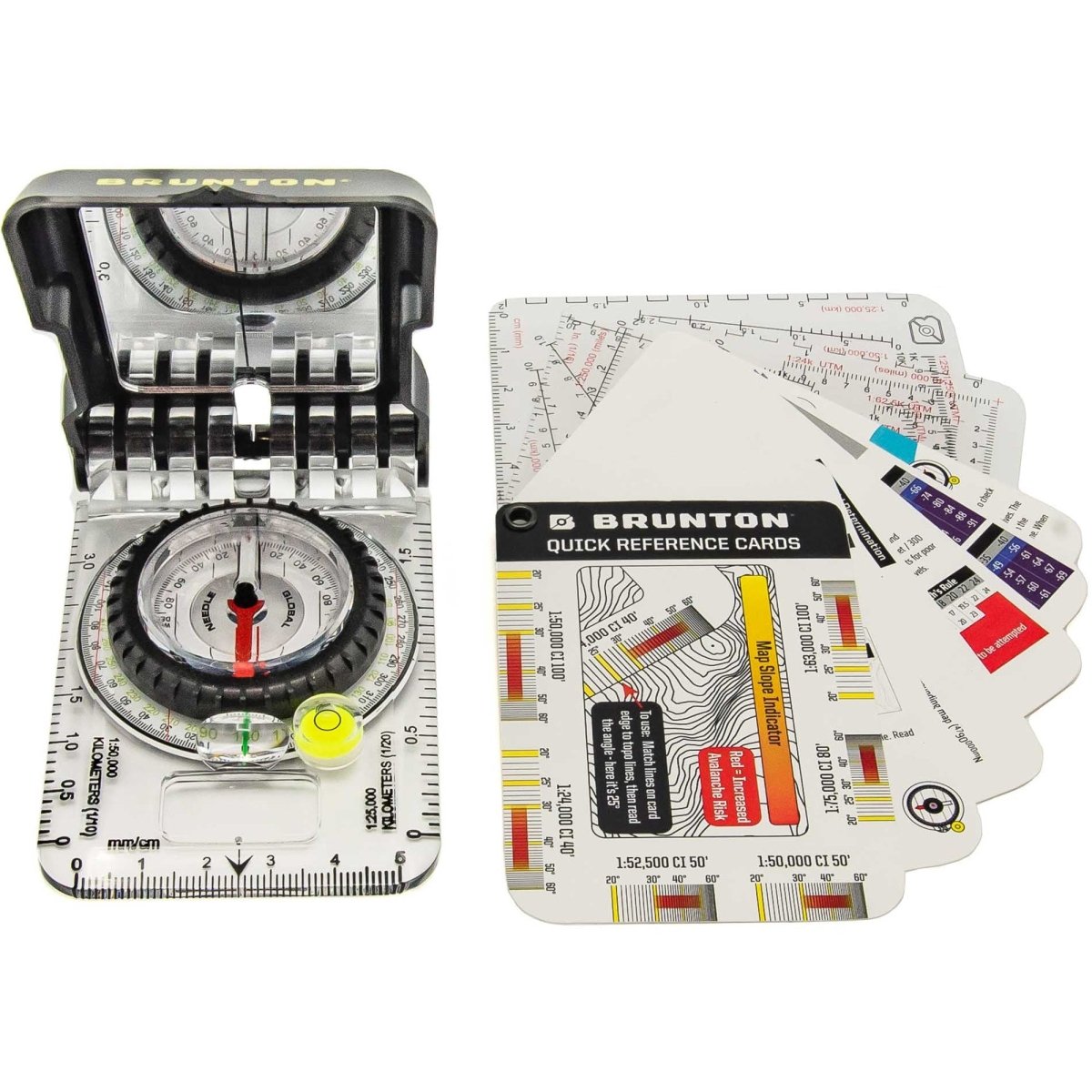Brunton TruArc 15 Compass and Quick Reference Cards Navigator Bundle - Forza Sports