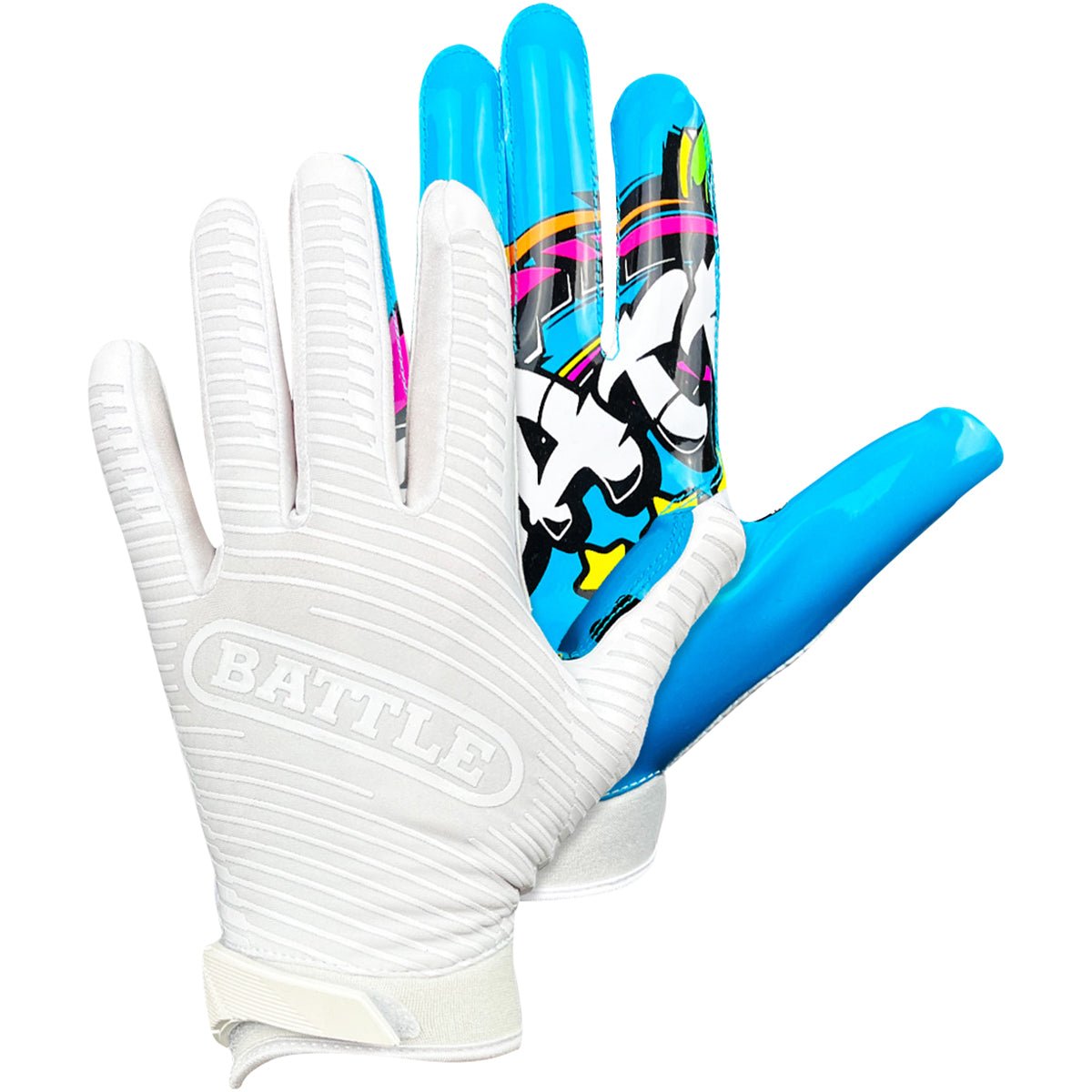 Battle Sports Graffiti23 Doom Youth Football Receiver Gloves - Forza Sports