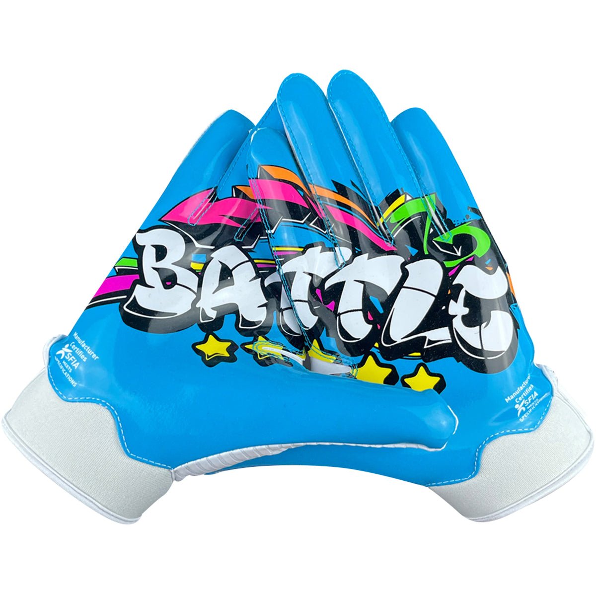 Battle Sports Graffiti23 Doom Youth Football Receiver Gloves