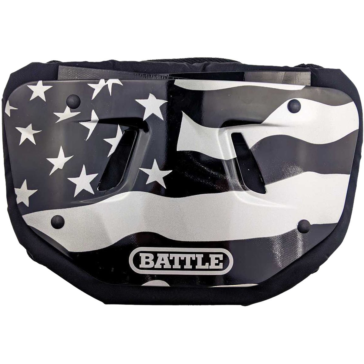 Battle Sports American Flag 2.0 Chrome Football Back Plate - Black/White - Forza Sports