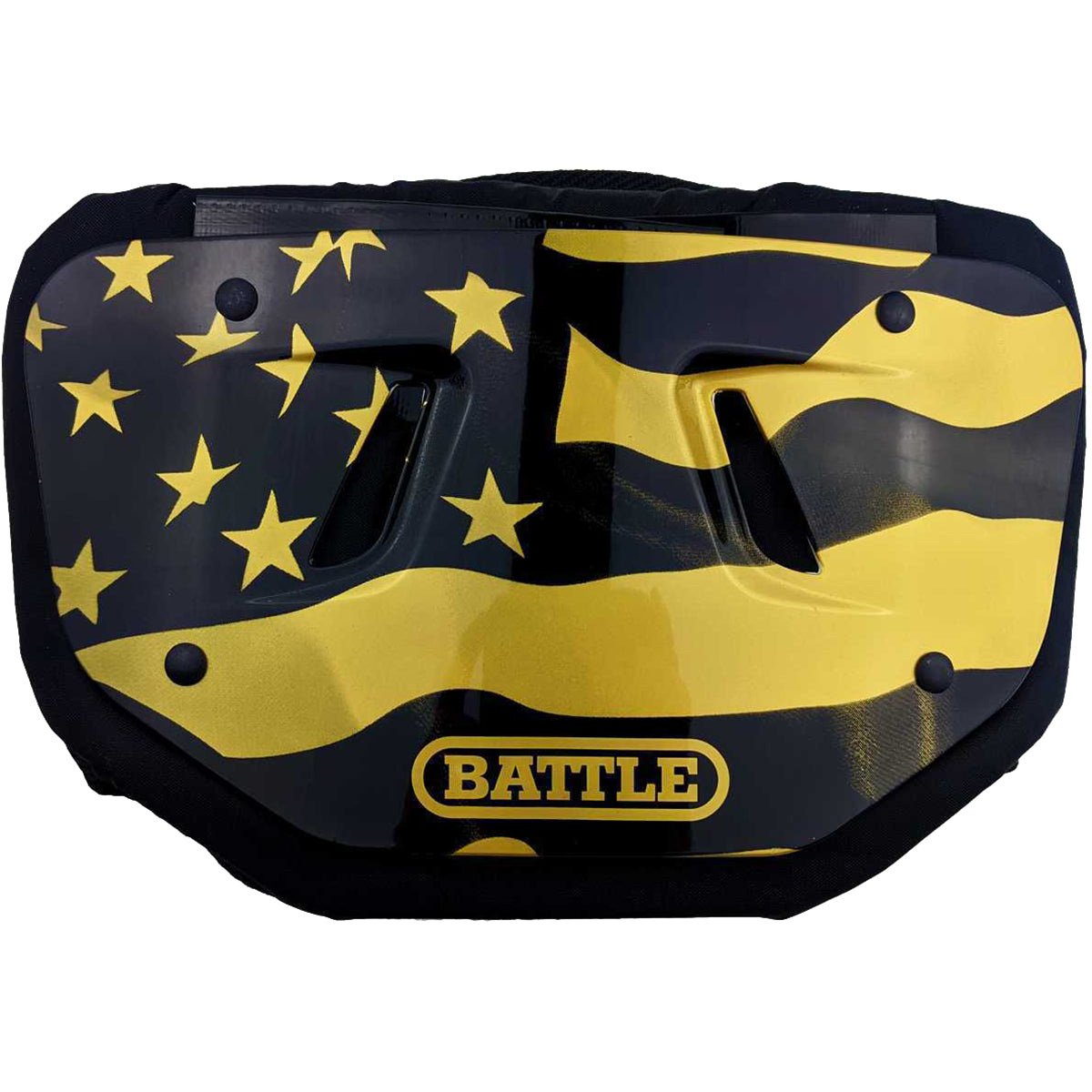 Battle Sports American Flag 2.0 Chrome Football Back Plate - Gold Battle Sports