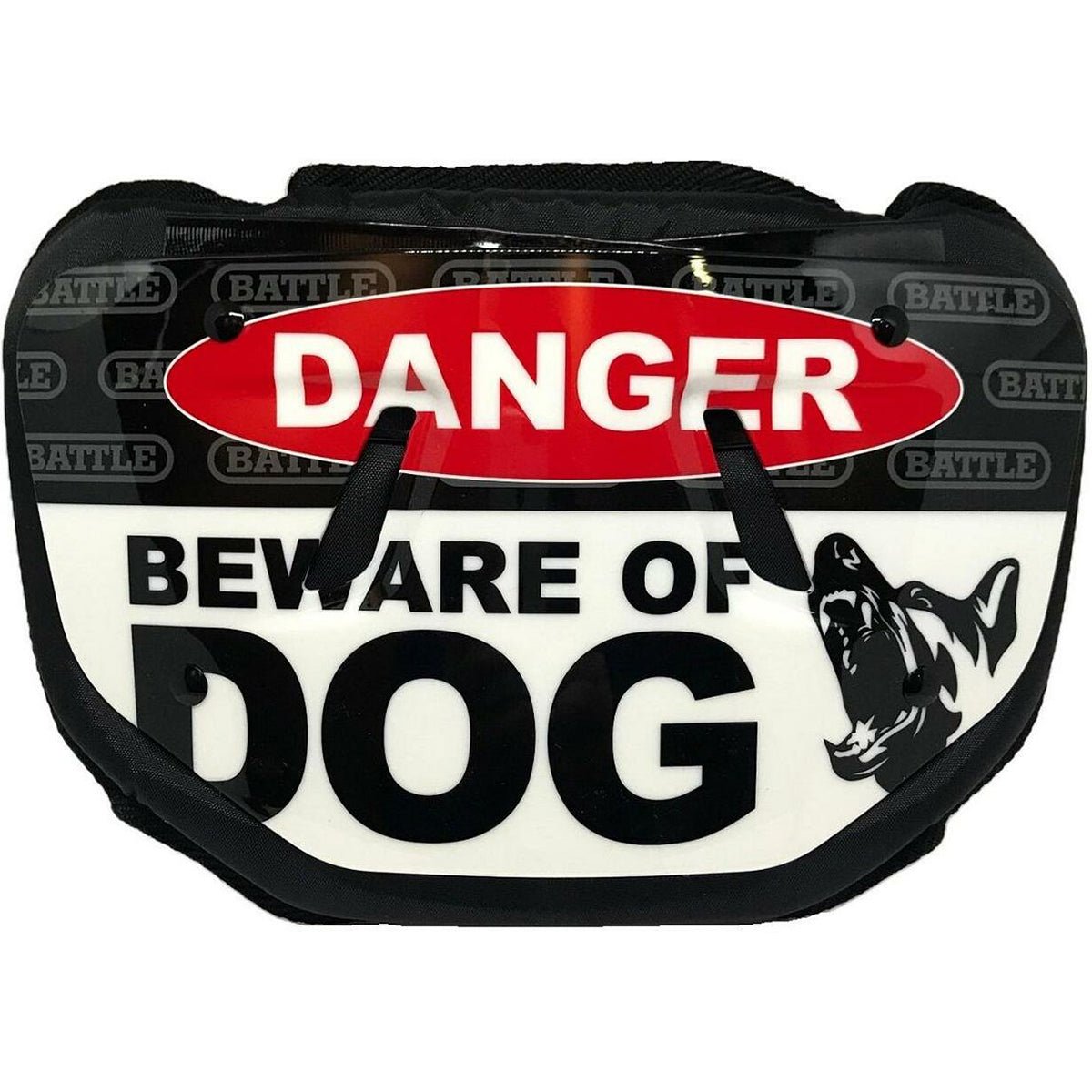Battle Sports Beware of Dog Chrome Football Back Plate - Forza Sports