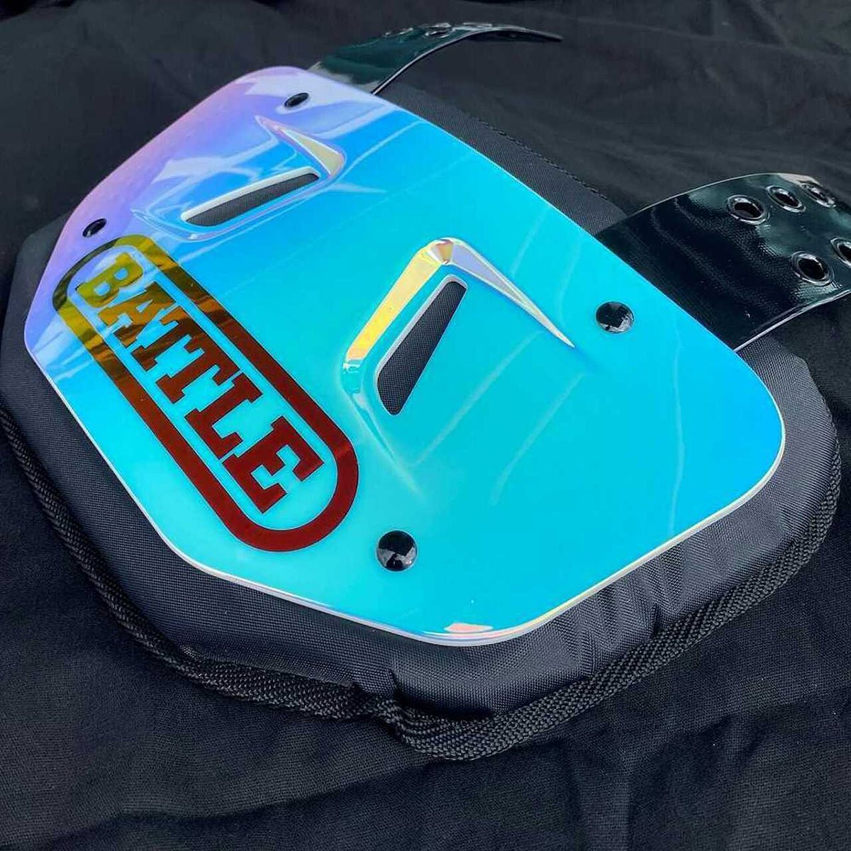 Battle Sports Iridescent Chrome Football Back Plate - Forza Sports