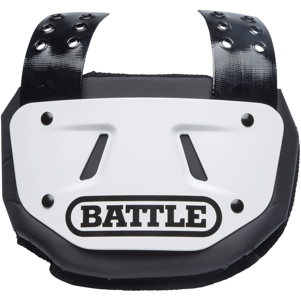 Battle Sports Protective Football Back Plate - White/Black Battle Sports