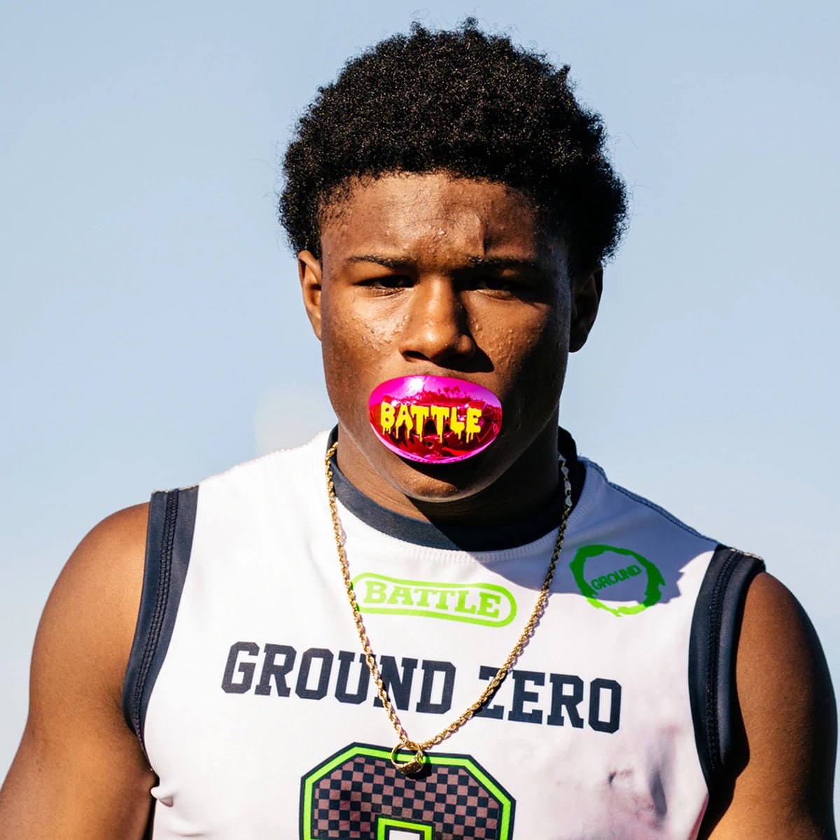 Battle Sports 3D Drip Chrome Oxygen Lip Protector Mouthguard - Forza Sports