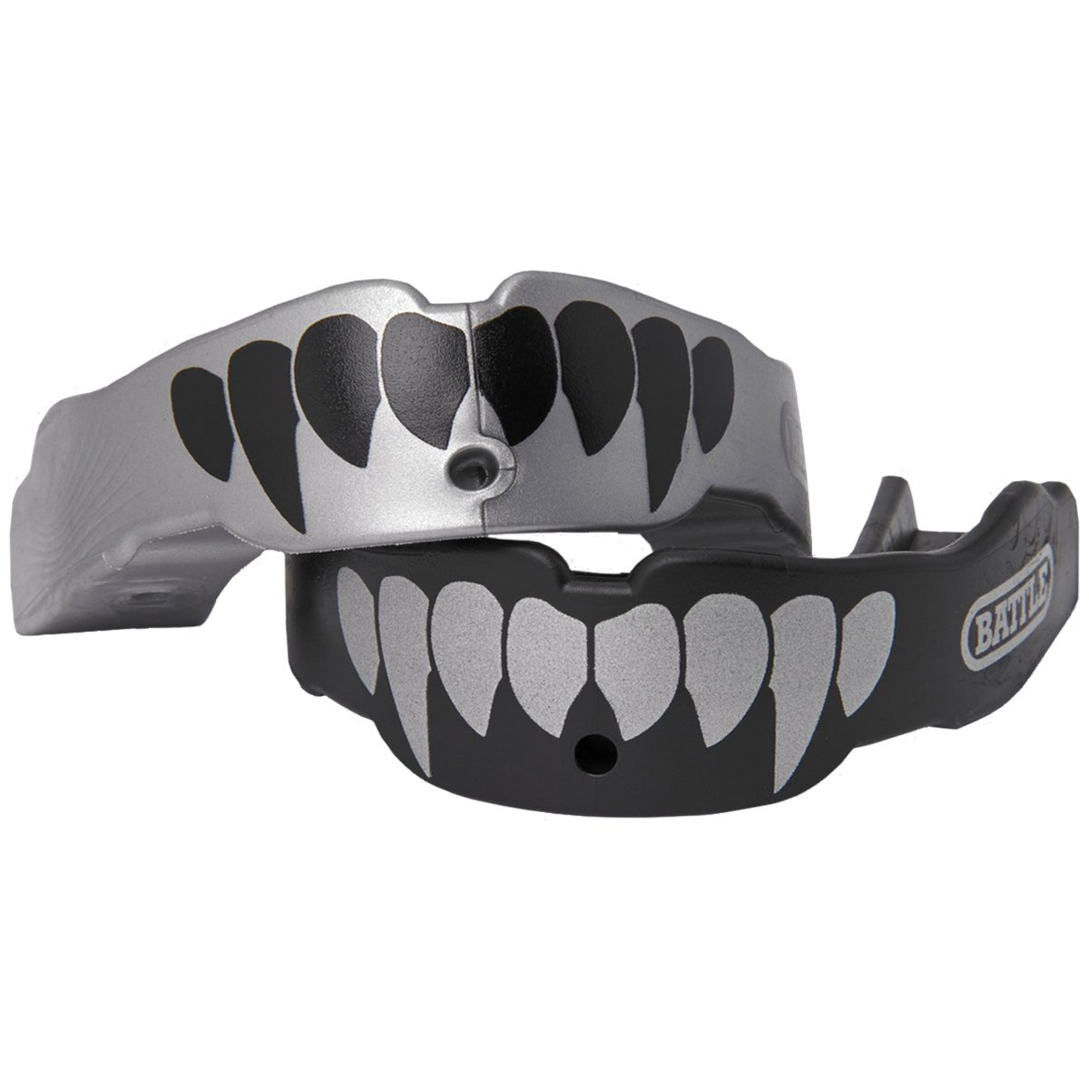Battle Sports Adult Fang Mouthguard - Silver/Black