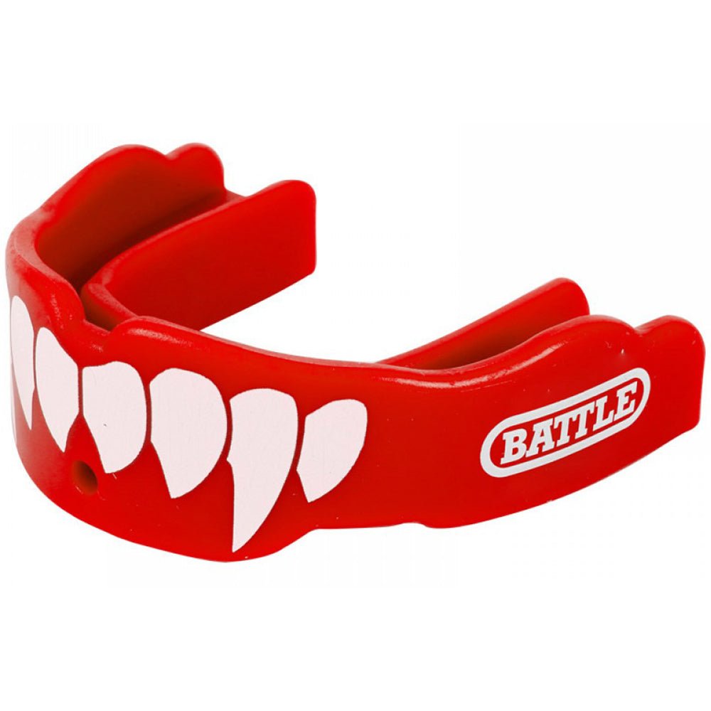 Battle Sports Adult Fang Mouthguard - Red/White