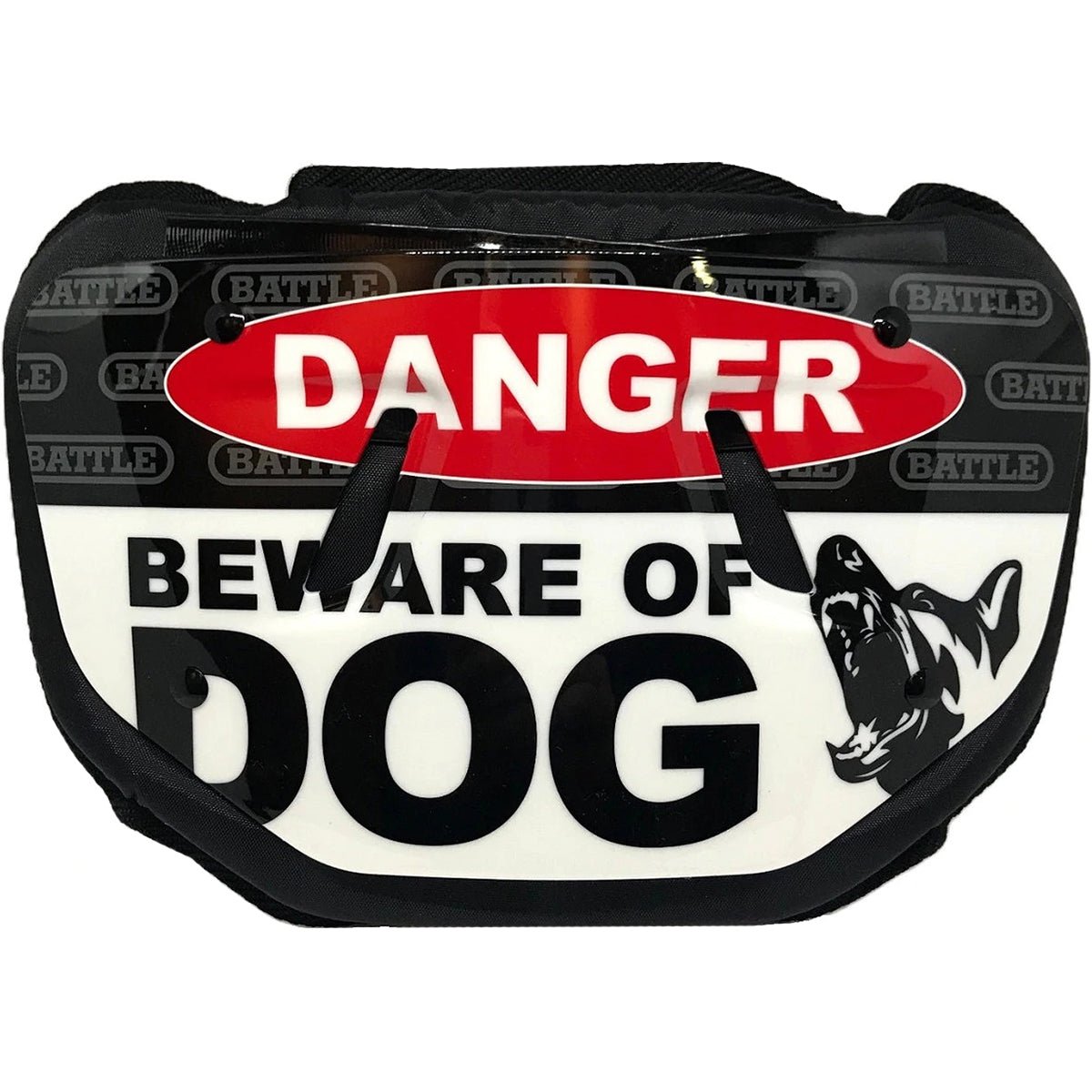 Battle Sports Beware of Dog Chrome Football Back Plate - Forza Sports