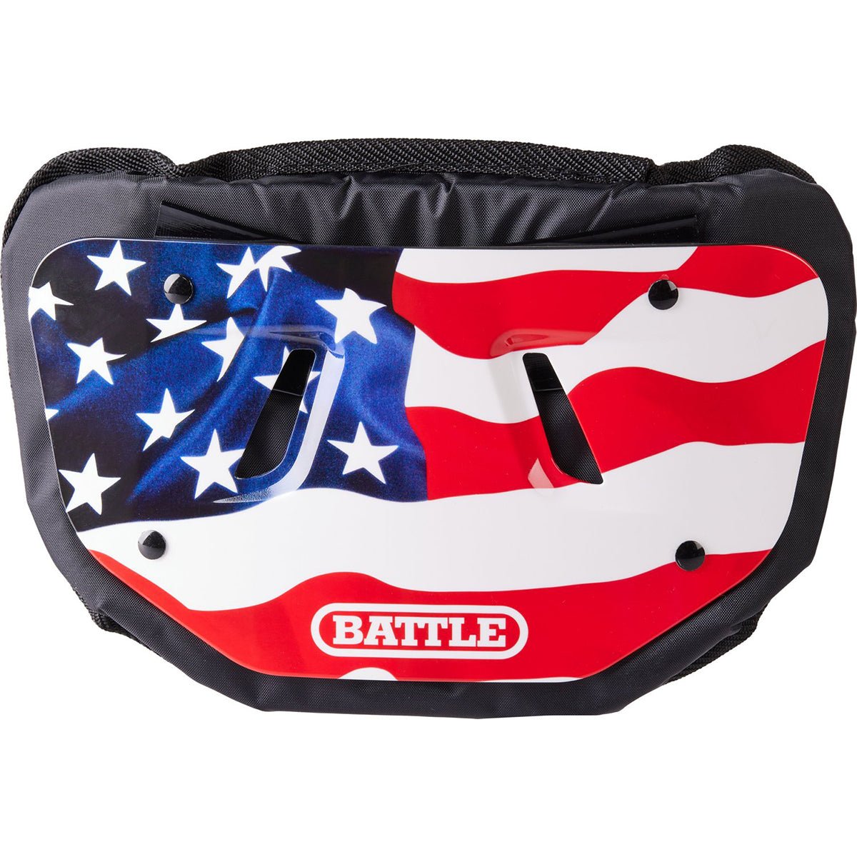 Battle Sports Adult American Flag 2.0 Football Back Plate - Red/White/Blue - Forza Sports