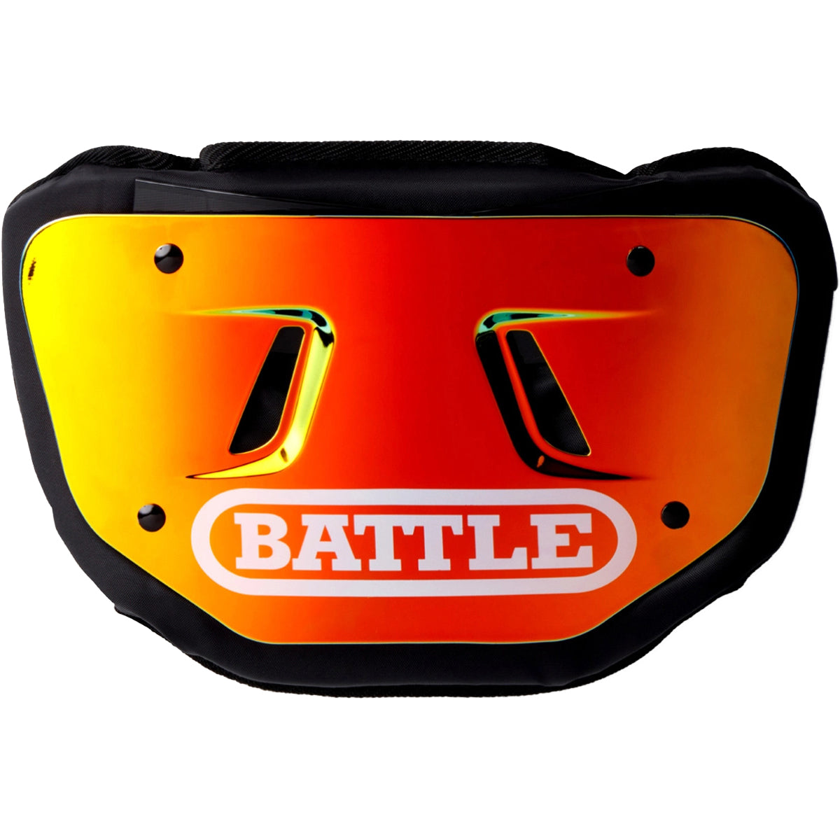 Battle Sports Prism Chrome Protective Football Back Plate - Red/Orange Battle Sports