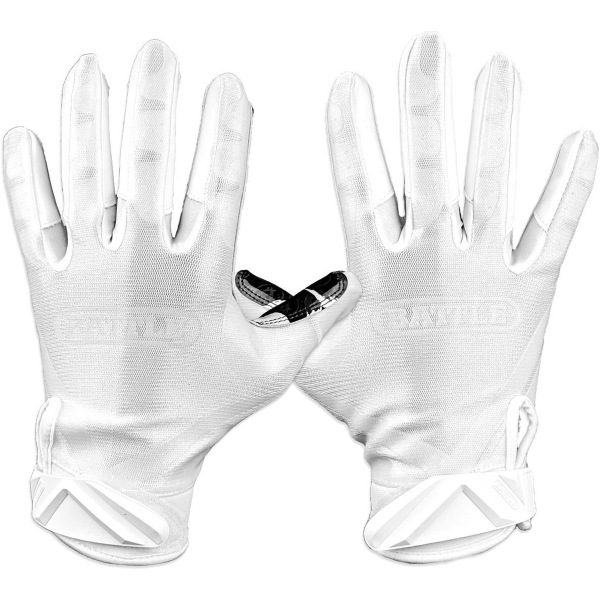 Battle Sports Adult Finally Rich 2.0 Football Gloves - White/Black