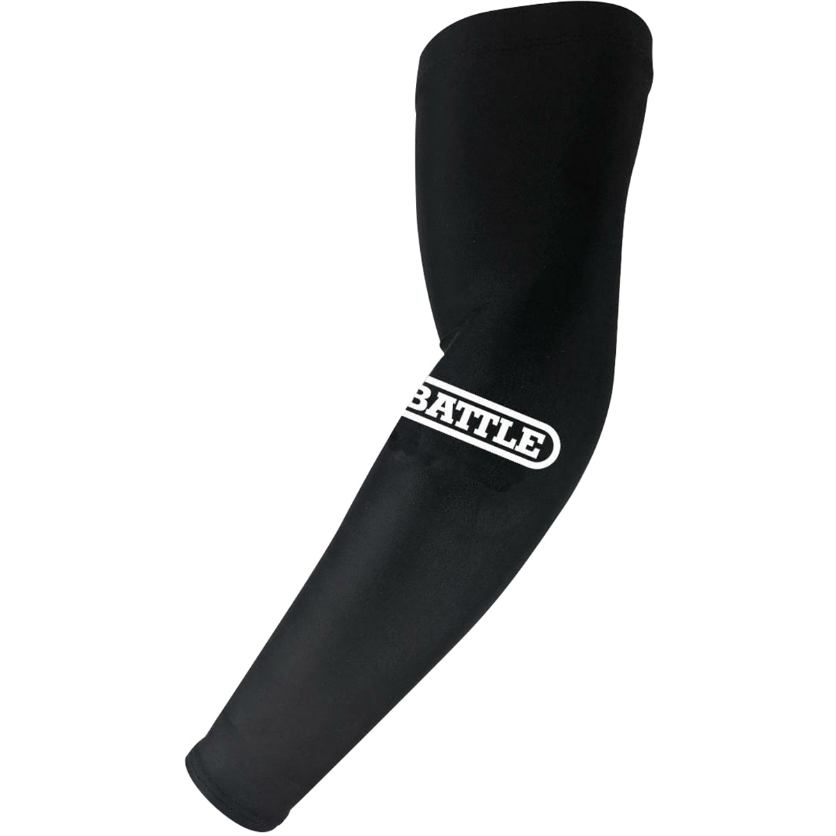 Black football full arm sleeves with 'BATTLE' logo on a white background