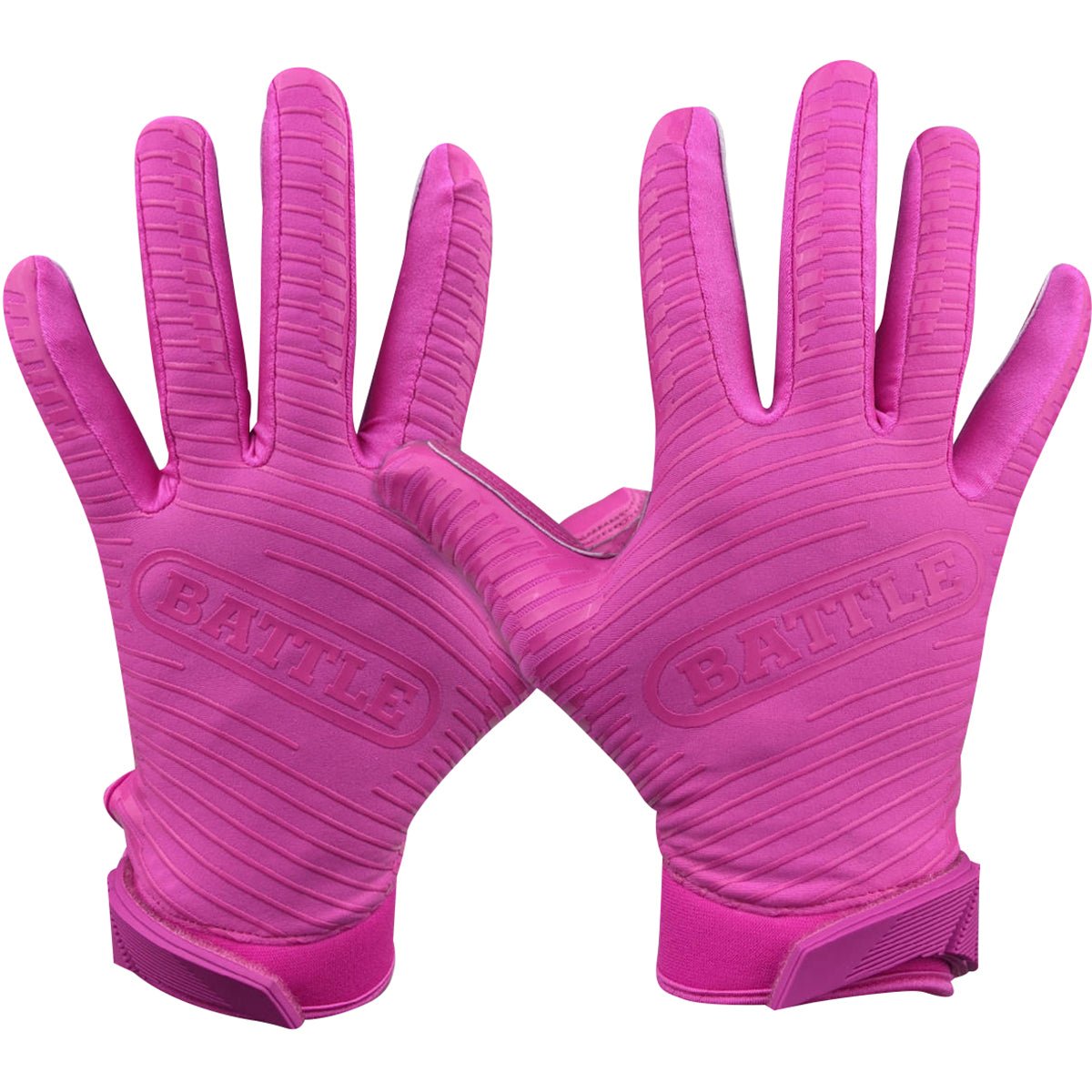 Battle Sports Doom 1.0 Youth Football Receiver Gloves - Pink