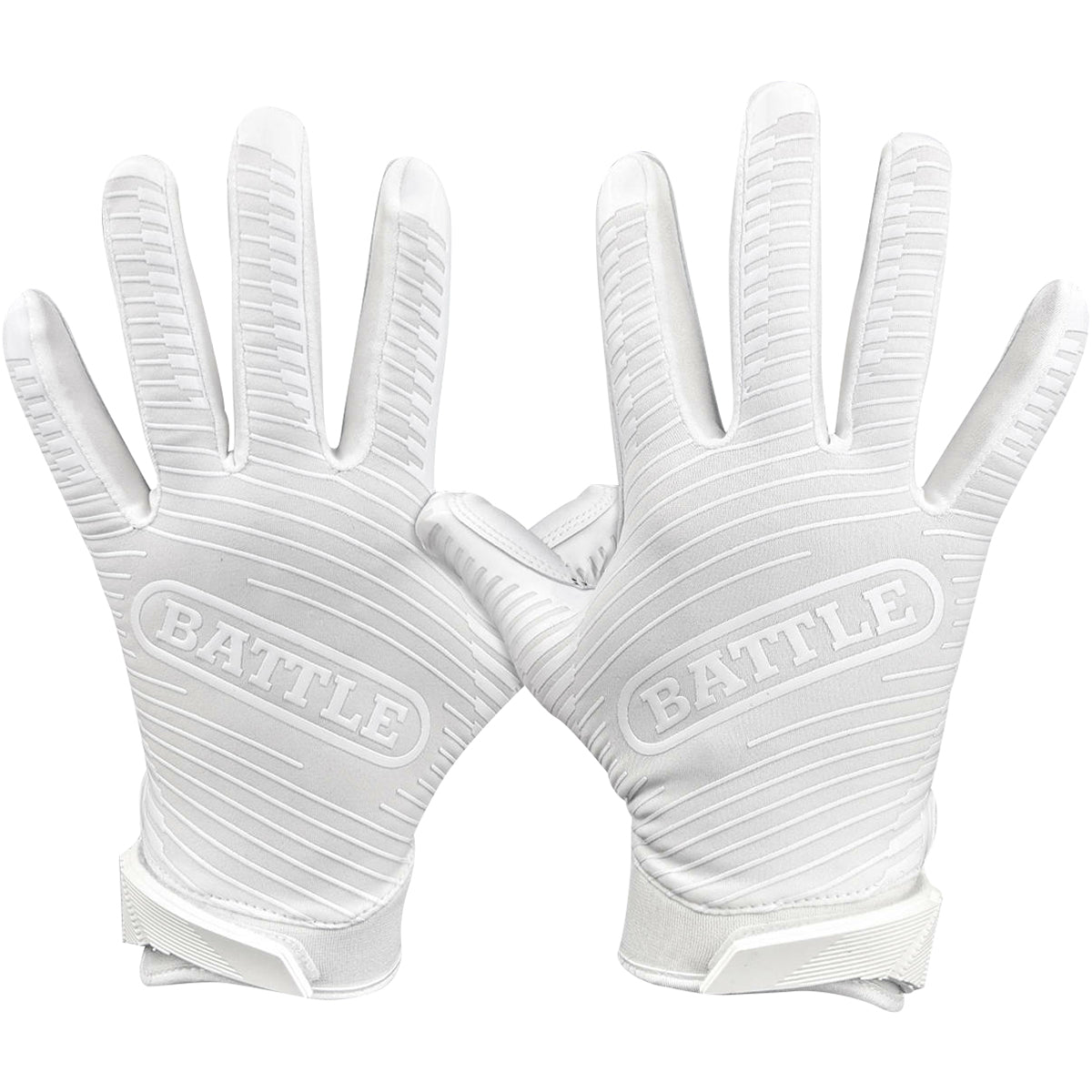Battle Sports Doom 1.0 Adult Football Receiver Gloves - White - Forza Sports