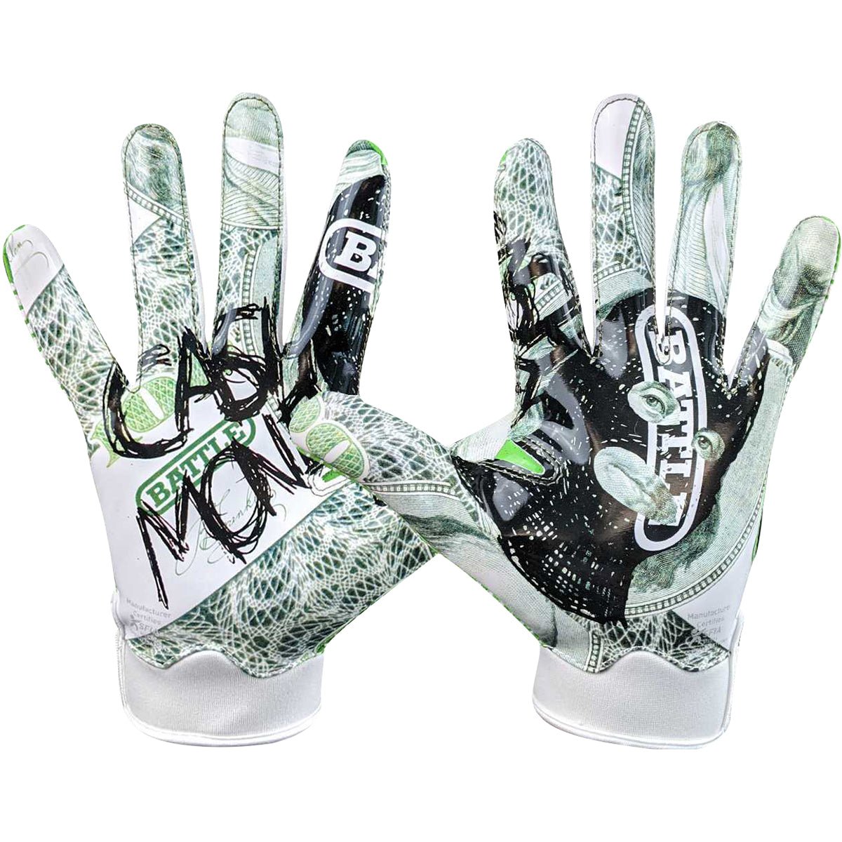 Battle Sports Cash Money Doom 1.0 Youth Football Receiver Gloves - Forza Sports
