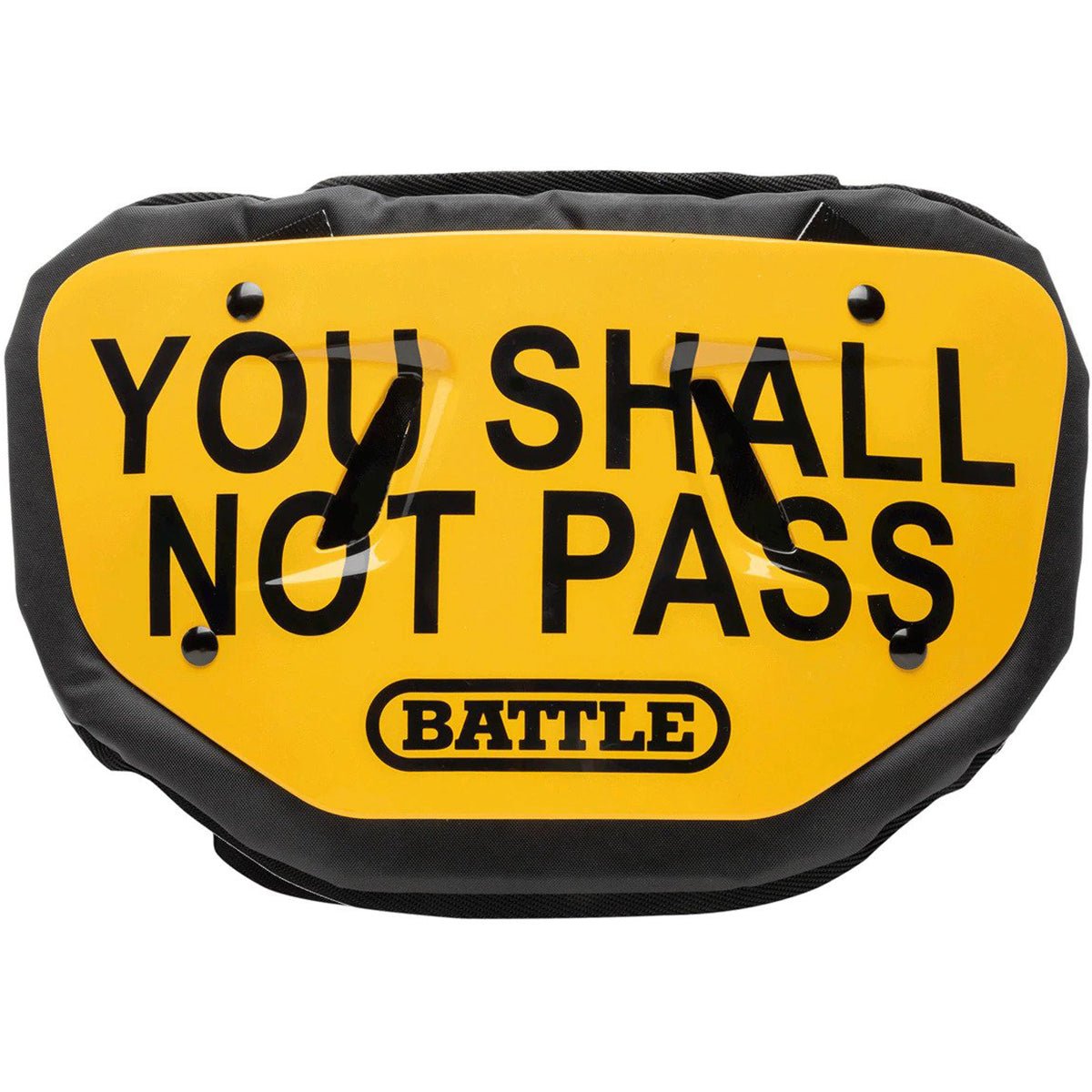 Battle Sports You Shall Not Pass Adult Chrome Football Back Plate - Forza Sports