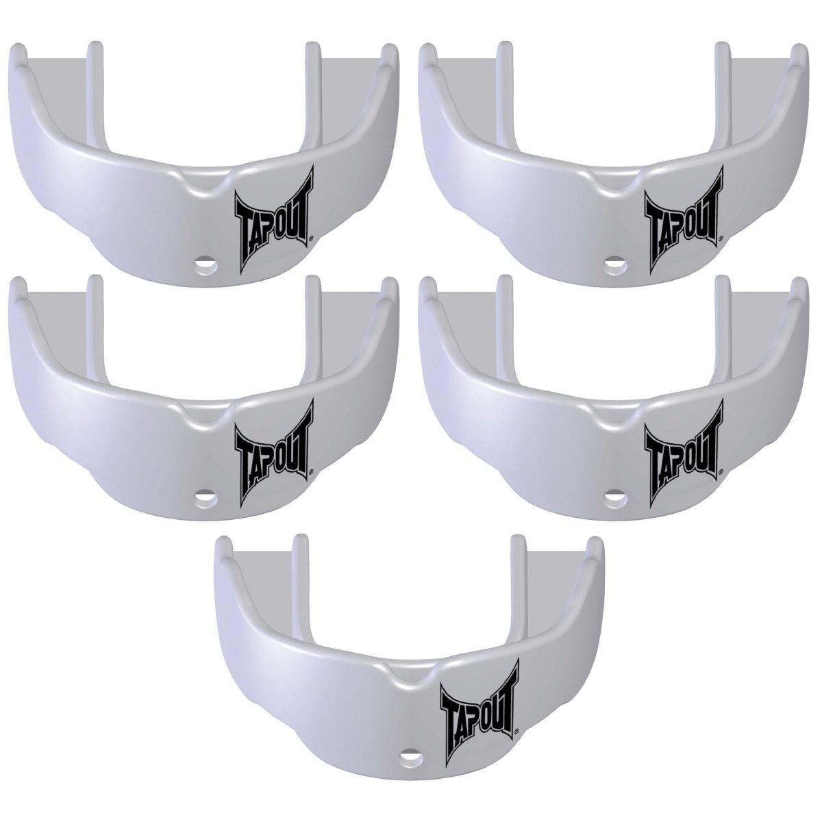 Tapout Youth Protective Sports Mouthguard with Strap 5 - Pack - White - Forza Sports