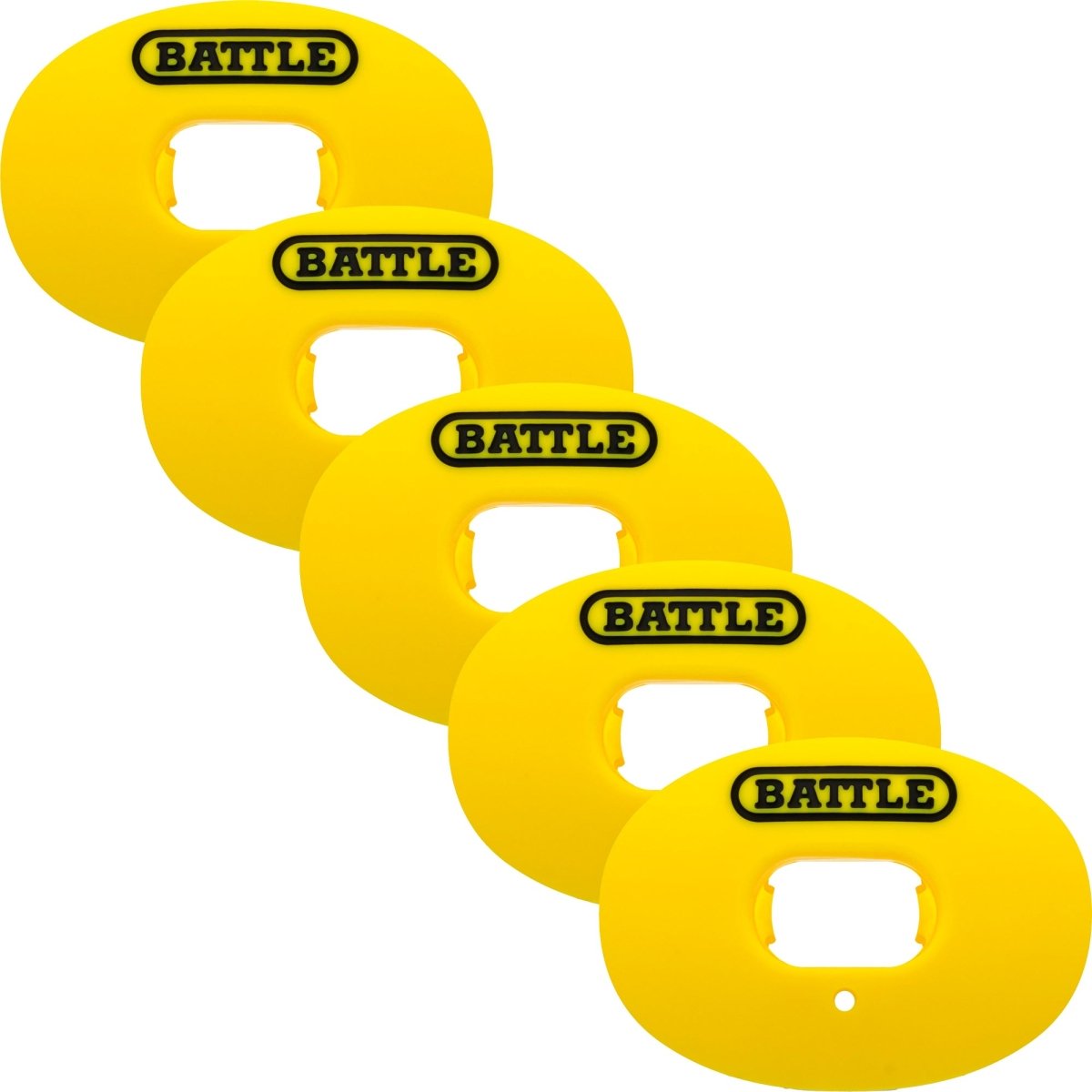 Battle Sports Oxygen Lip Protector Mouthguard 5 - Pack - Neon Yellow - Forza Sports