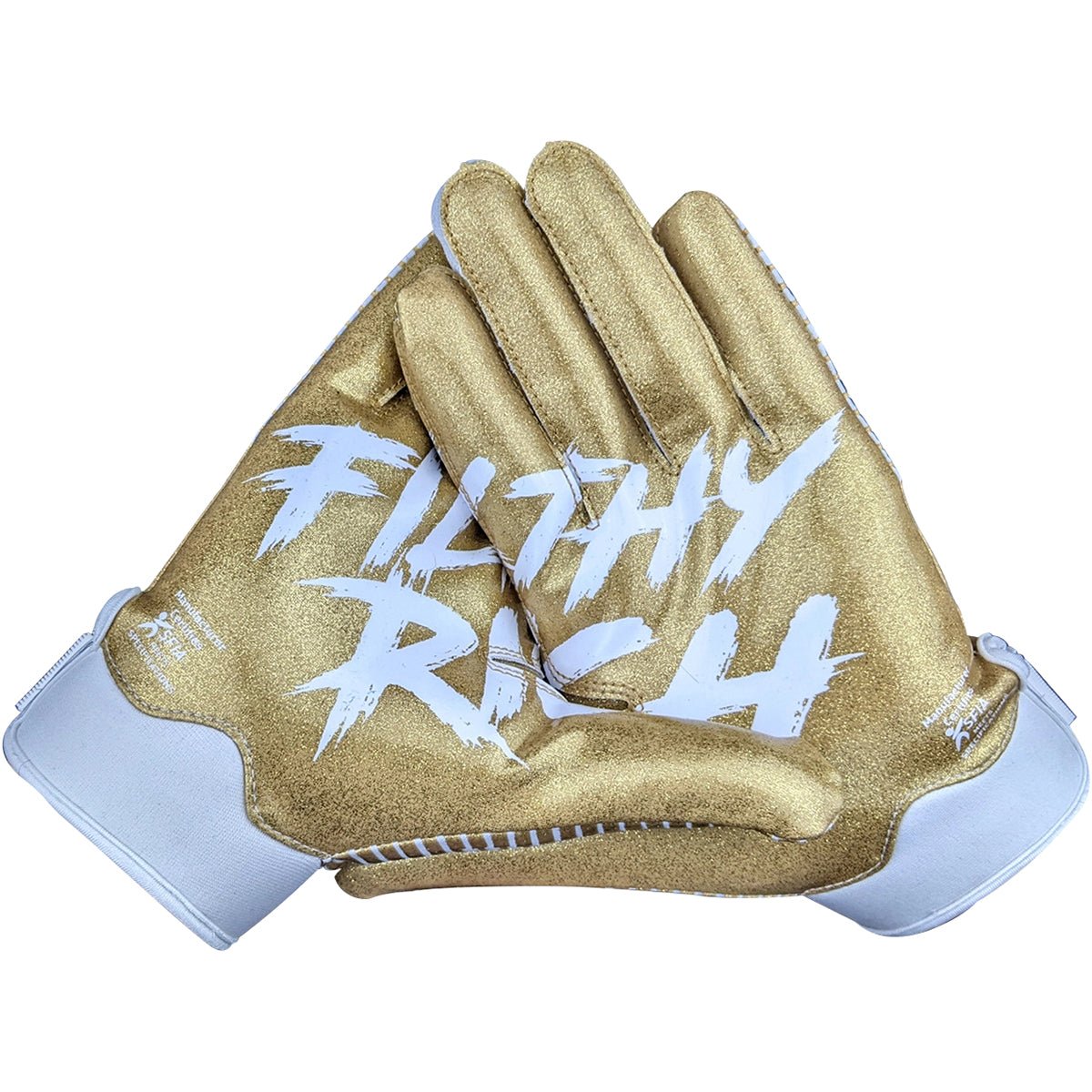 Battle Sports Youth Filthy Rich Doom 1.0 Football Receiver Gloves - Gold - Forza Sports