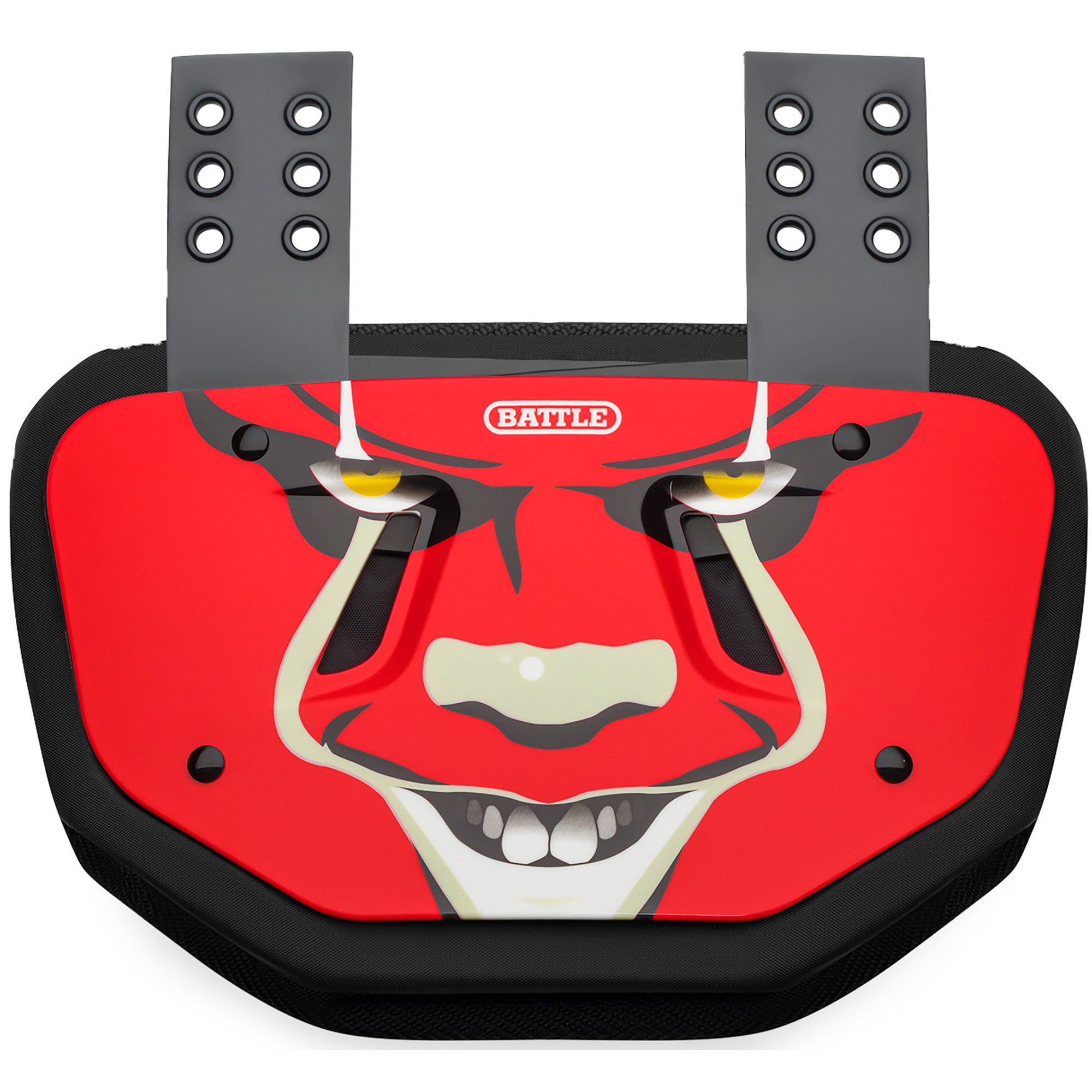 Battle Sports Clown23 Chrome Protective Football Back Plate - Red Battle Sports