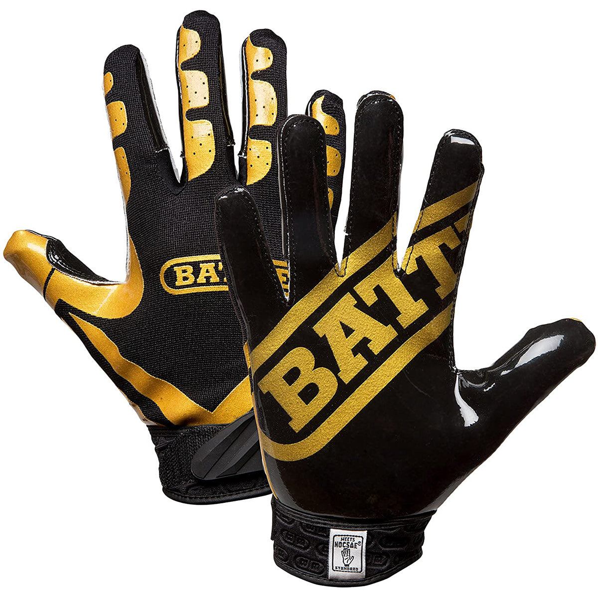 Battle Receivers Double Threat Football Gloves - Gold/Black - Forza Sports