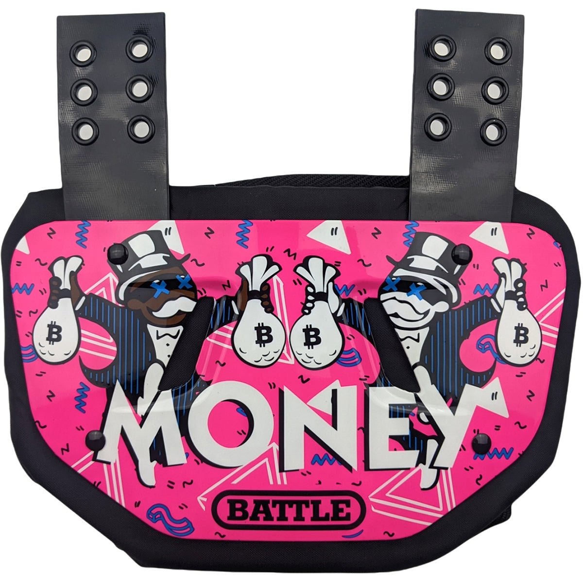 Battle Sports Money Man Protective Football Back Plate - Pink - Forza Sports