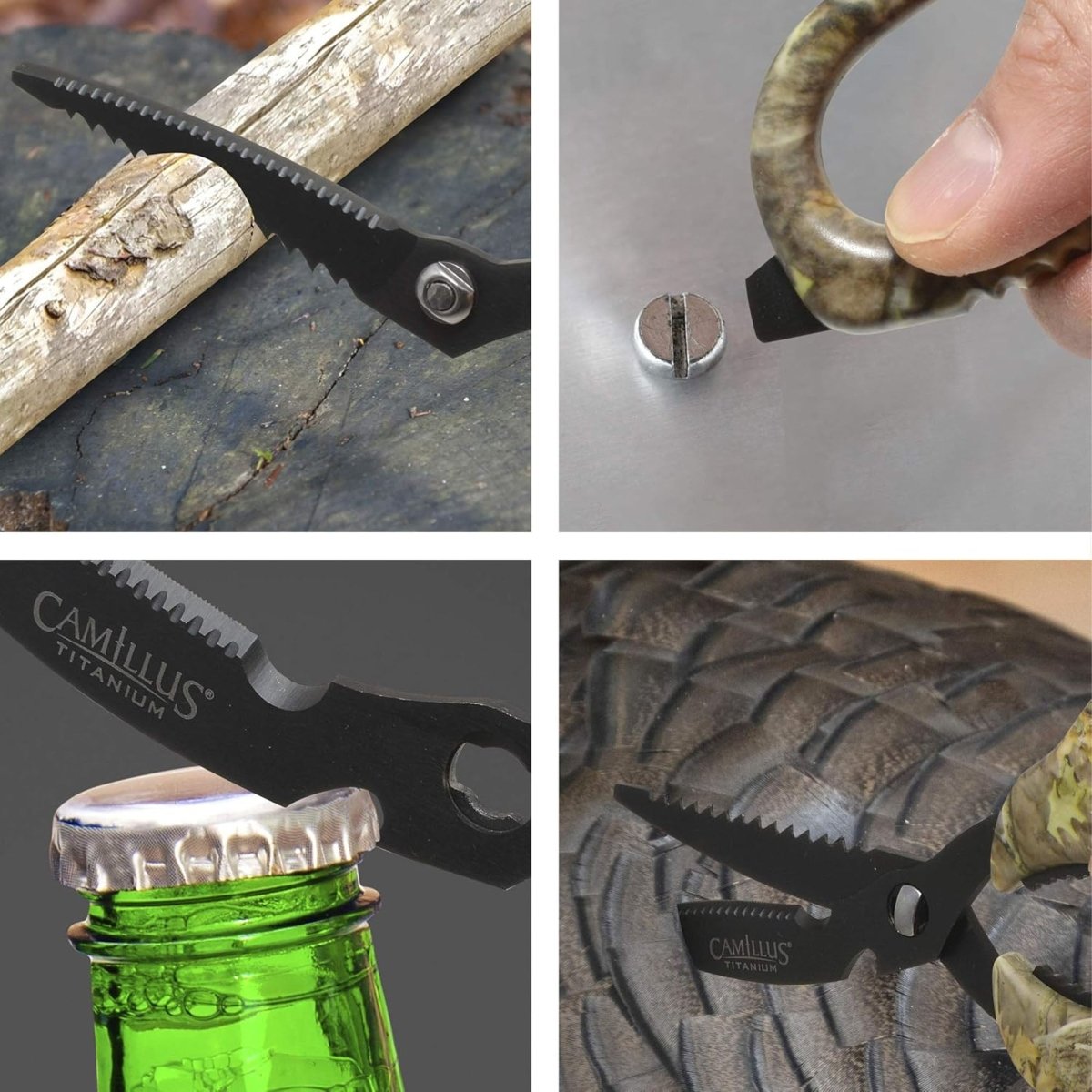 Camillus Multifunction Game Shear - 9" Overall - 440 Stainless Steel Blade - Camo Handle - Forza Sports