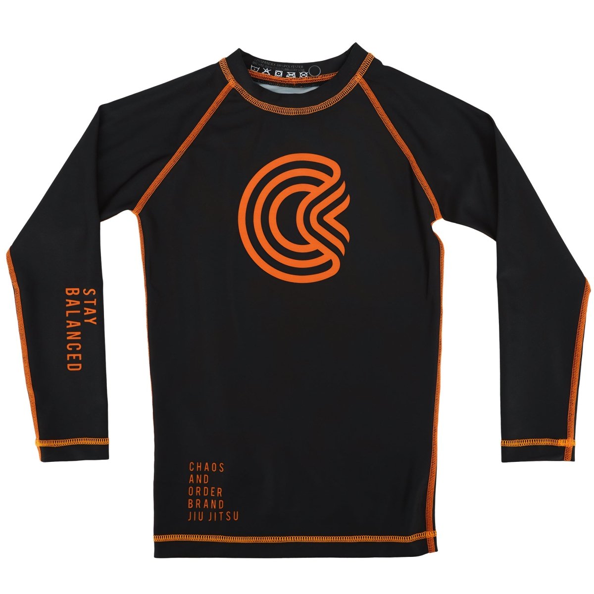 Chaos and Order Kid's Base Label V2 Long Sleeve BJJ Rashguard - Forza Sports