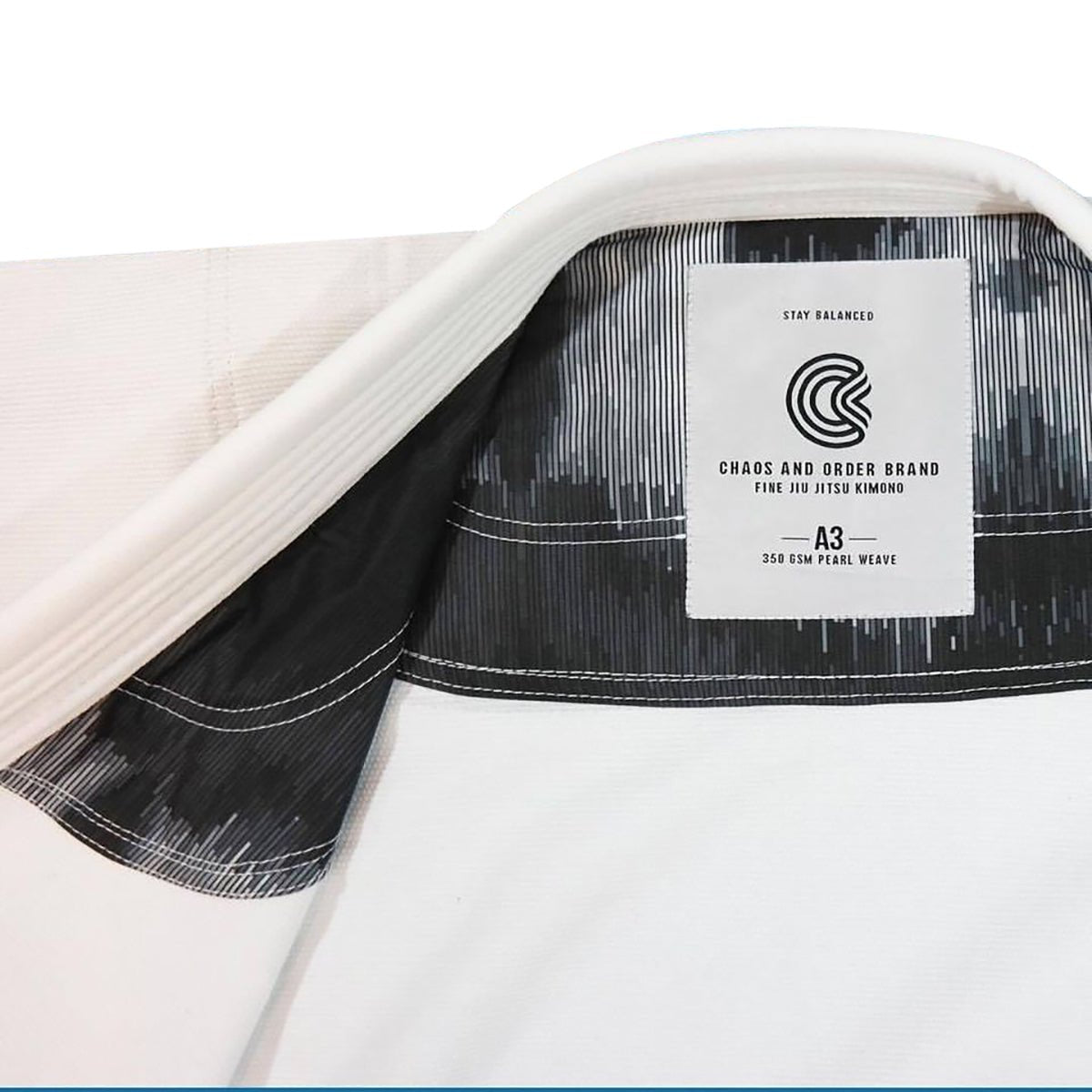 Chaos and Order Base Label BJJ Kimono - White - Forza Sports