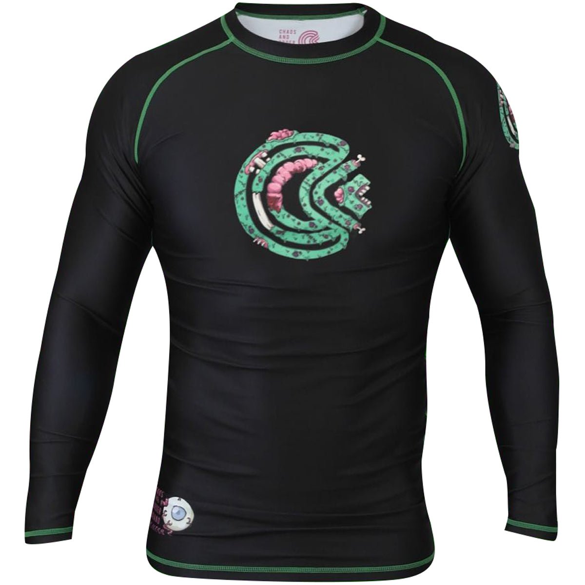 Chaos and Order Z - Series Premium Long Sleeve Jiu - Jitsu Rashguard - Black - Forza Sports
