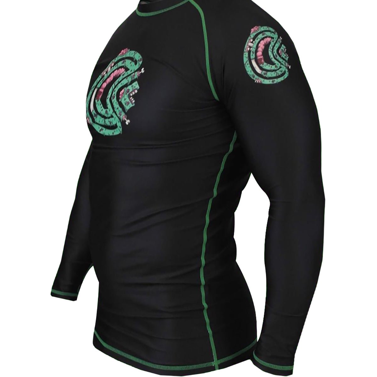 Chaos and Order Z - Series Premium Long Sleeve Jiu - Jitsu Rashguard - Black - Forza Sports